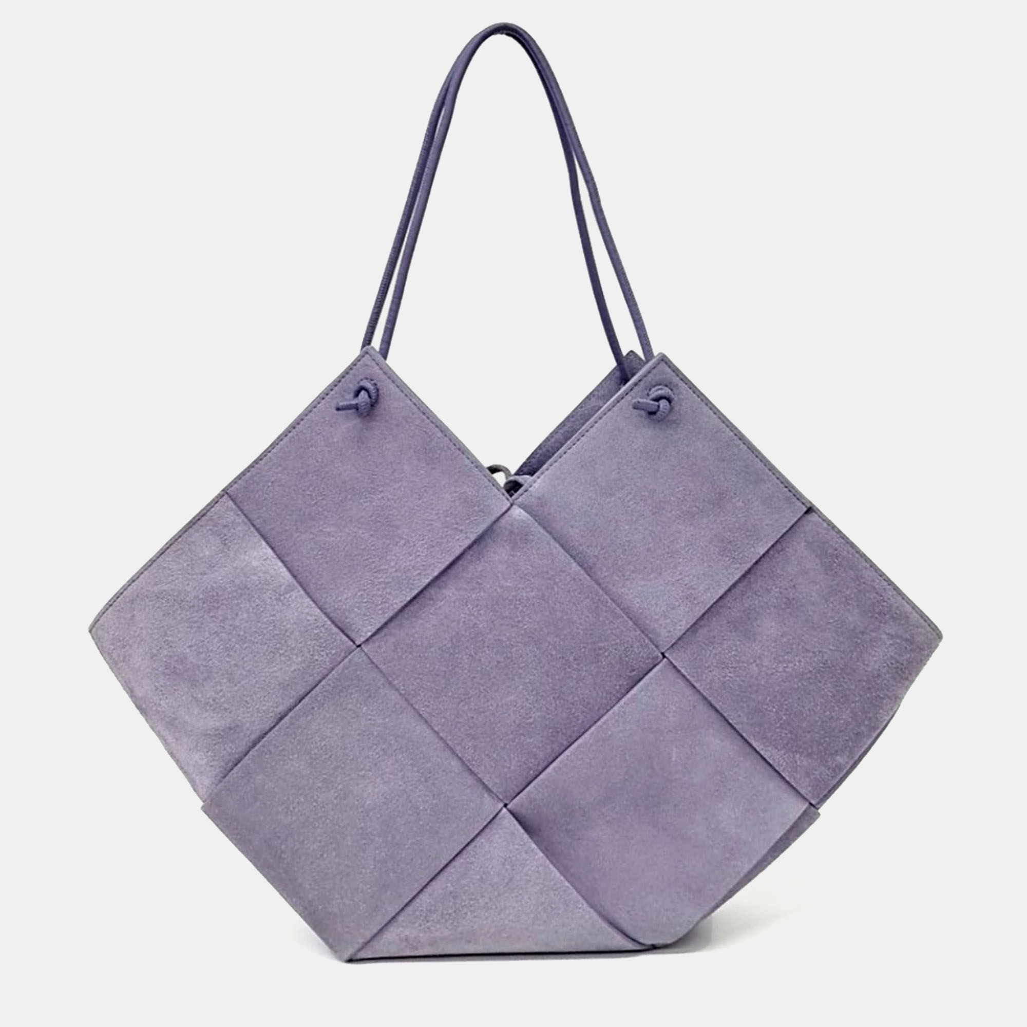 

Bottega Veneta Purple Suede Shoulder Bag