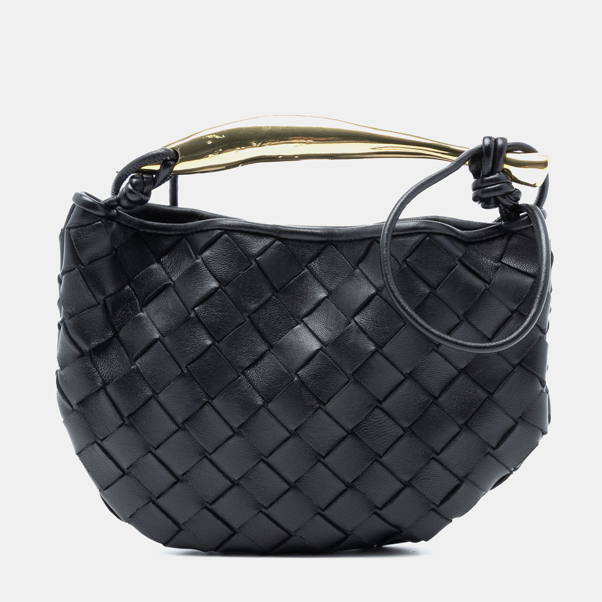 

Bottega Veneta Black Baby Lambskin Intrecciato Sardine