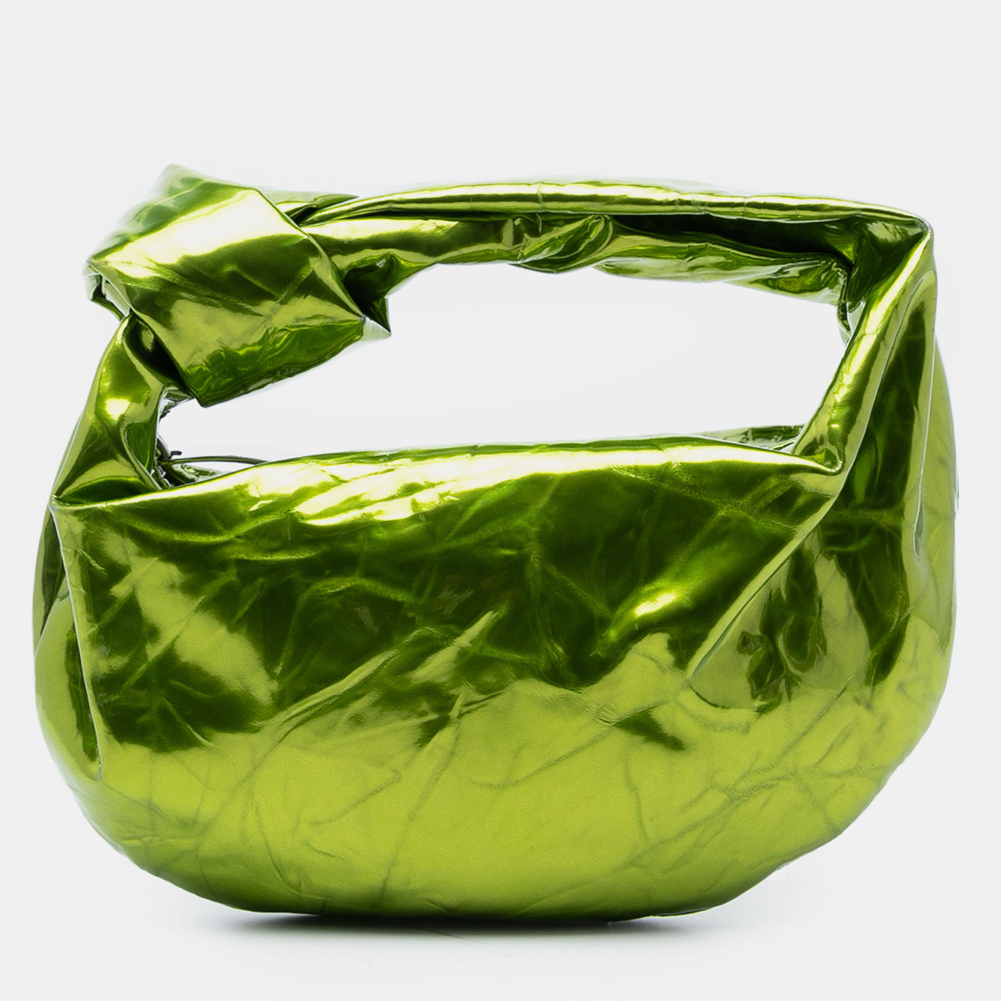 

Bottega Veneta Green Mini Metallic Crushed Calfskin Jodie