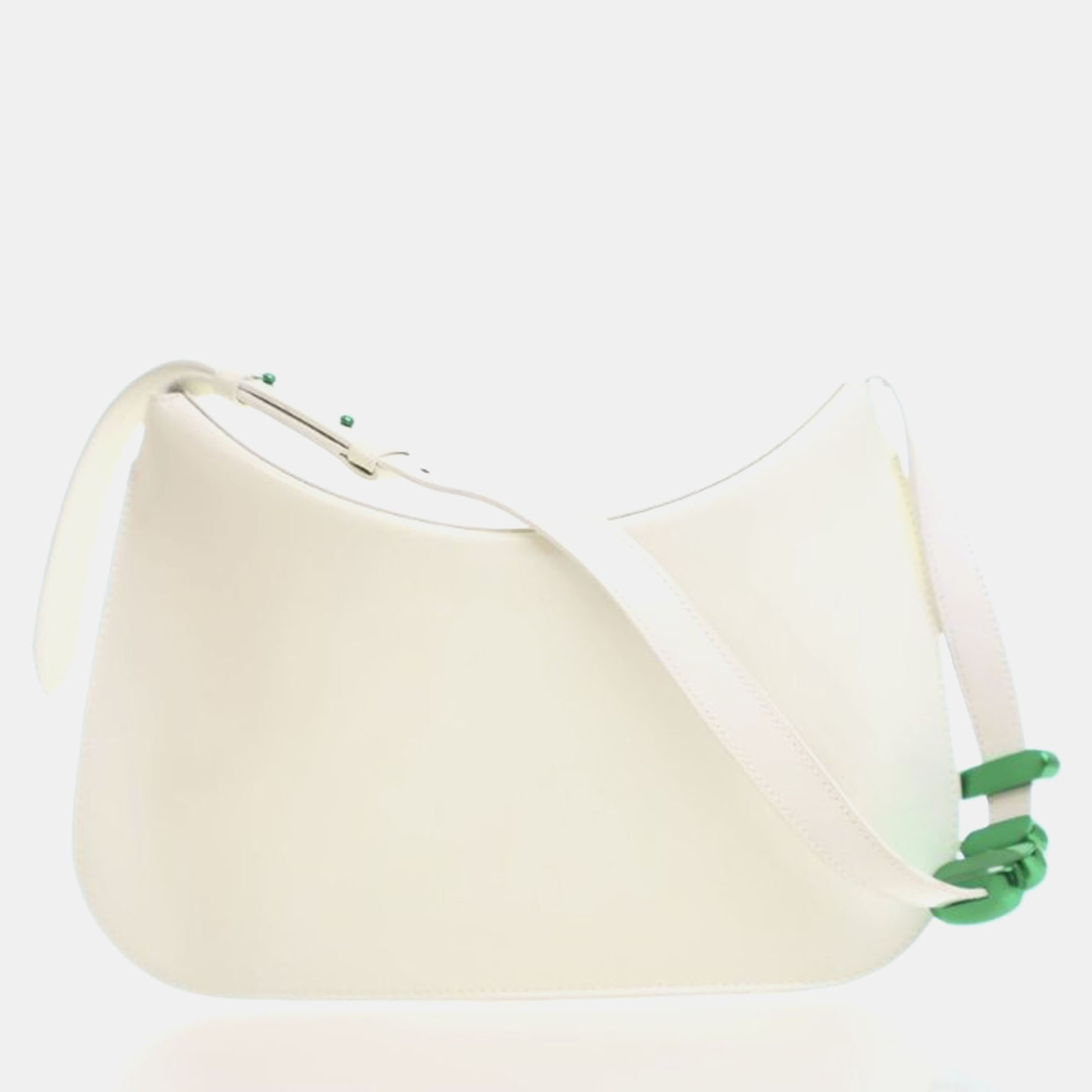 

Bottega Veneta Calfskin Cradle Shoulder Bag, White