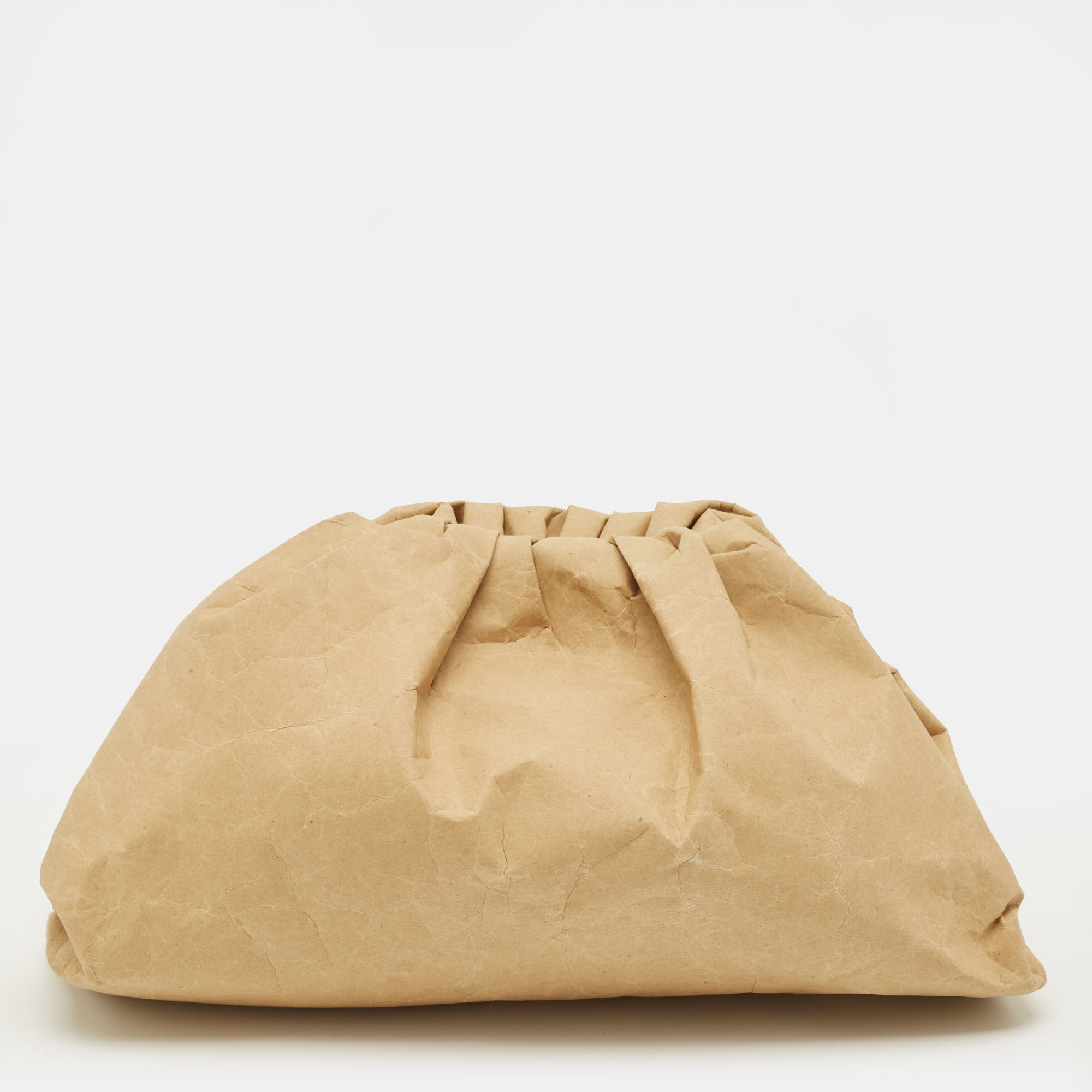 

Bottega Veneta The Pouch Beige Kraft Paper Clutch