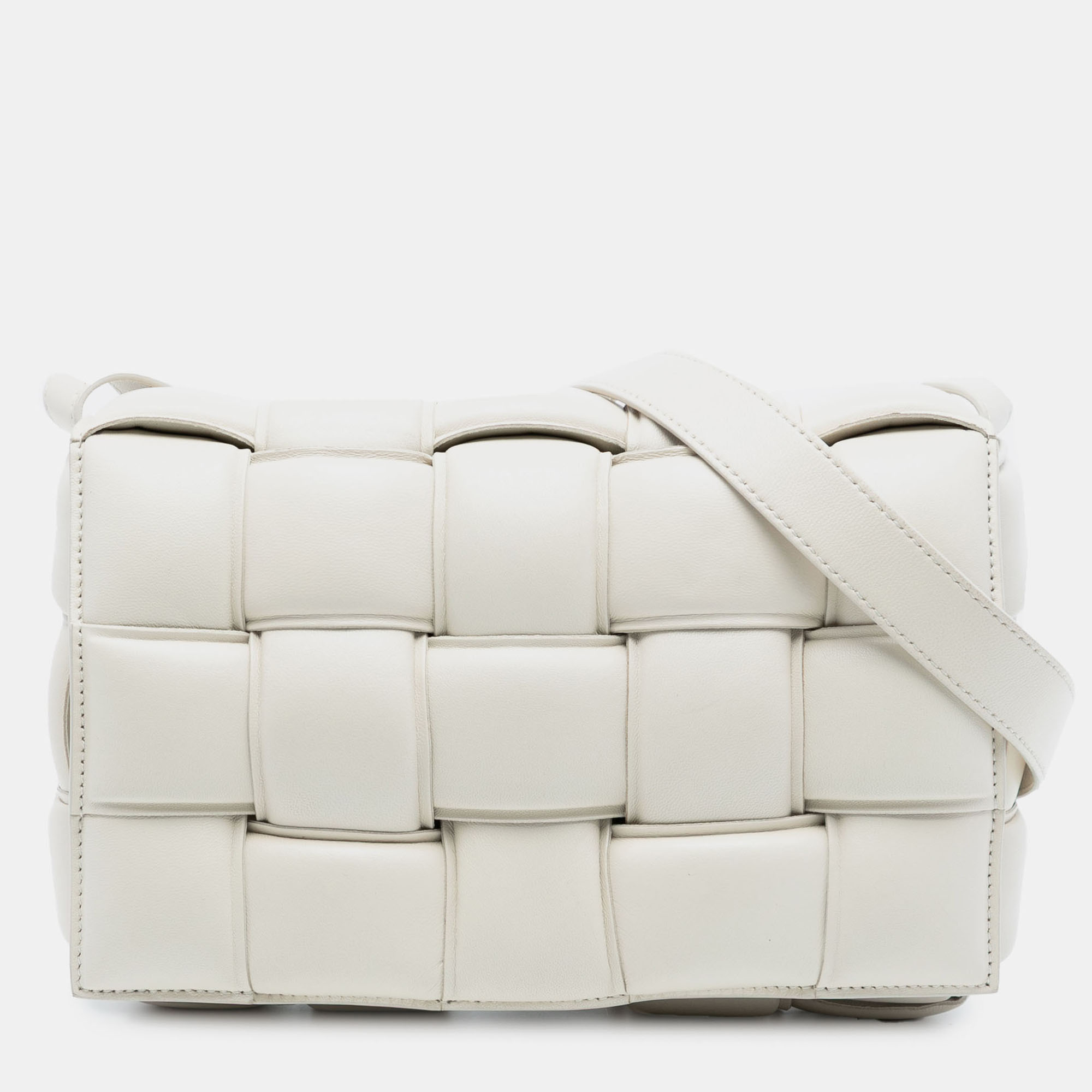

Bottega Veneta White Nappa Intrecciato Padded Cassette Crossbody