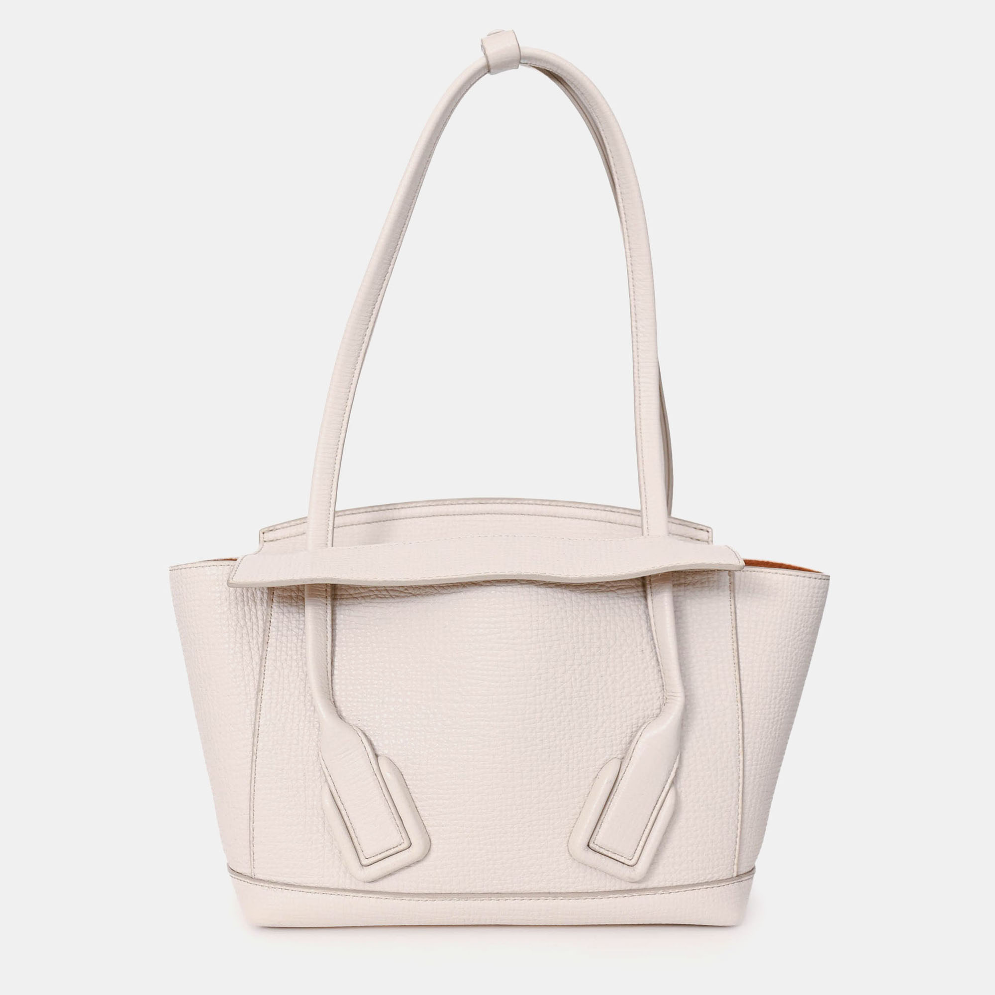 

Bottega Veneta White Leather Mini Acro Top Handle