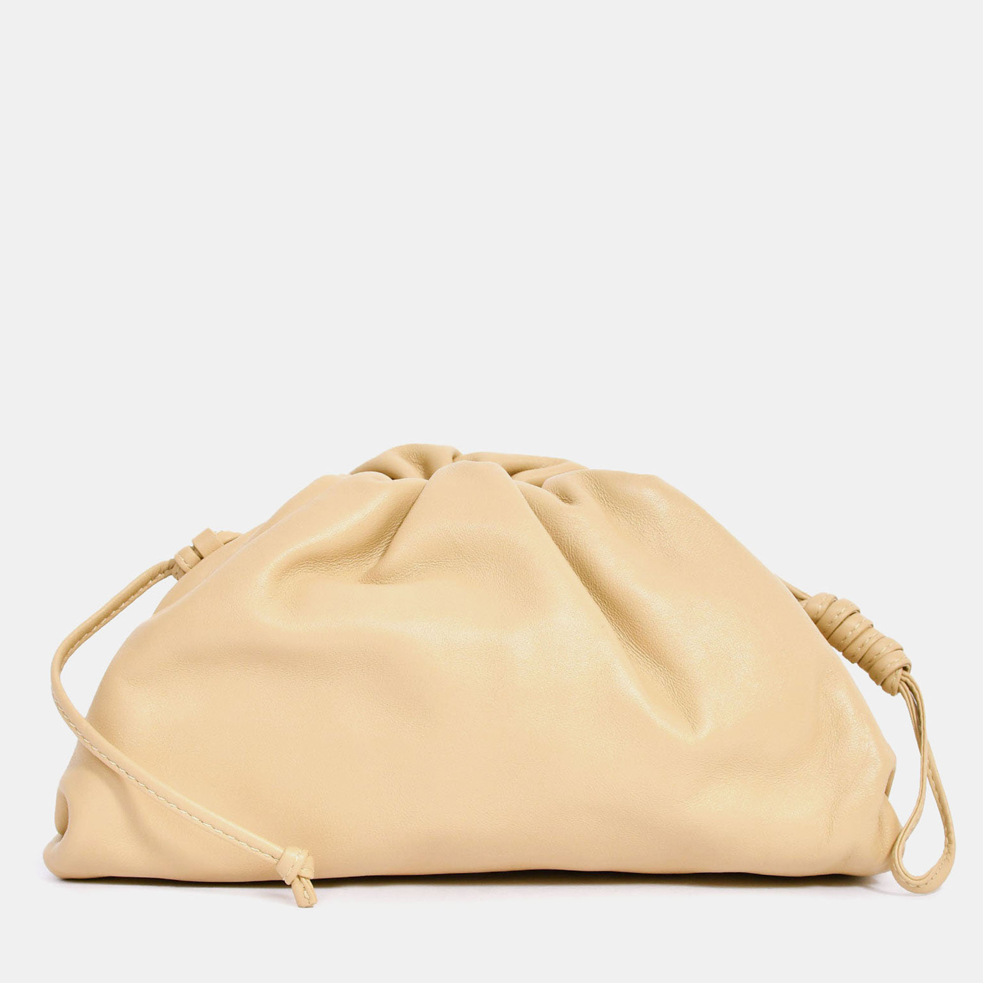 

Bottega Veneta Beige Leather Mini Pouch Bag