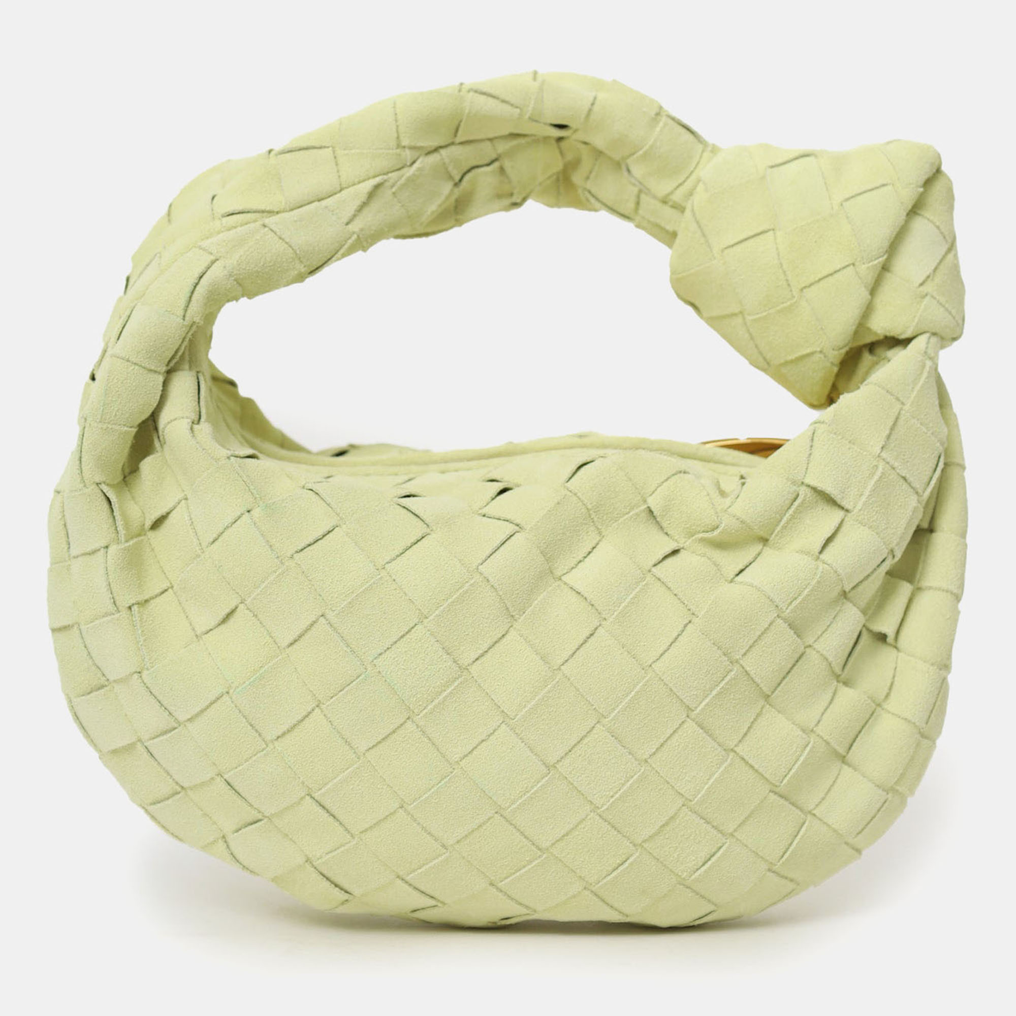 

Bottega Veneta Yellow Intrecciato Suede Leather Mini Jodie