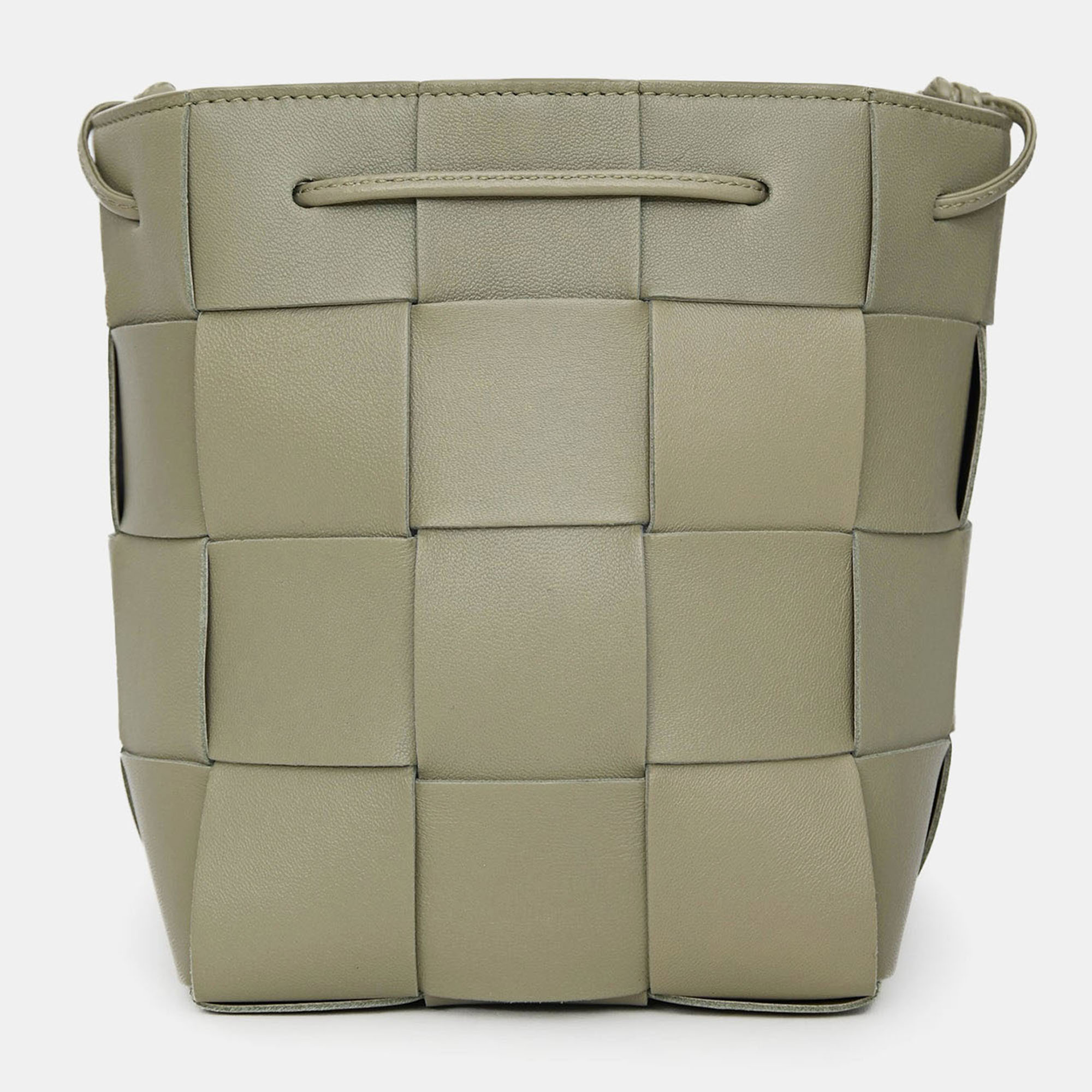 

Bottega Veneta Green Intrecciato Small Cassette Bucket Bag