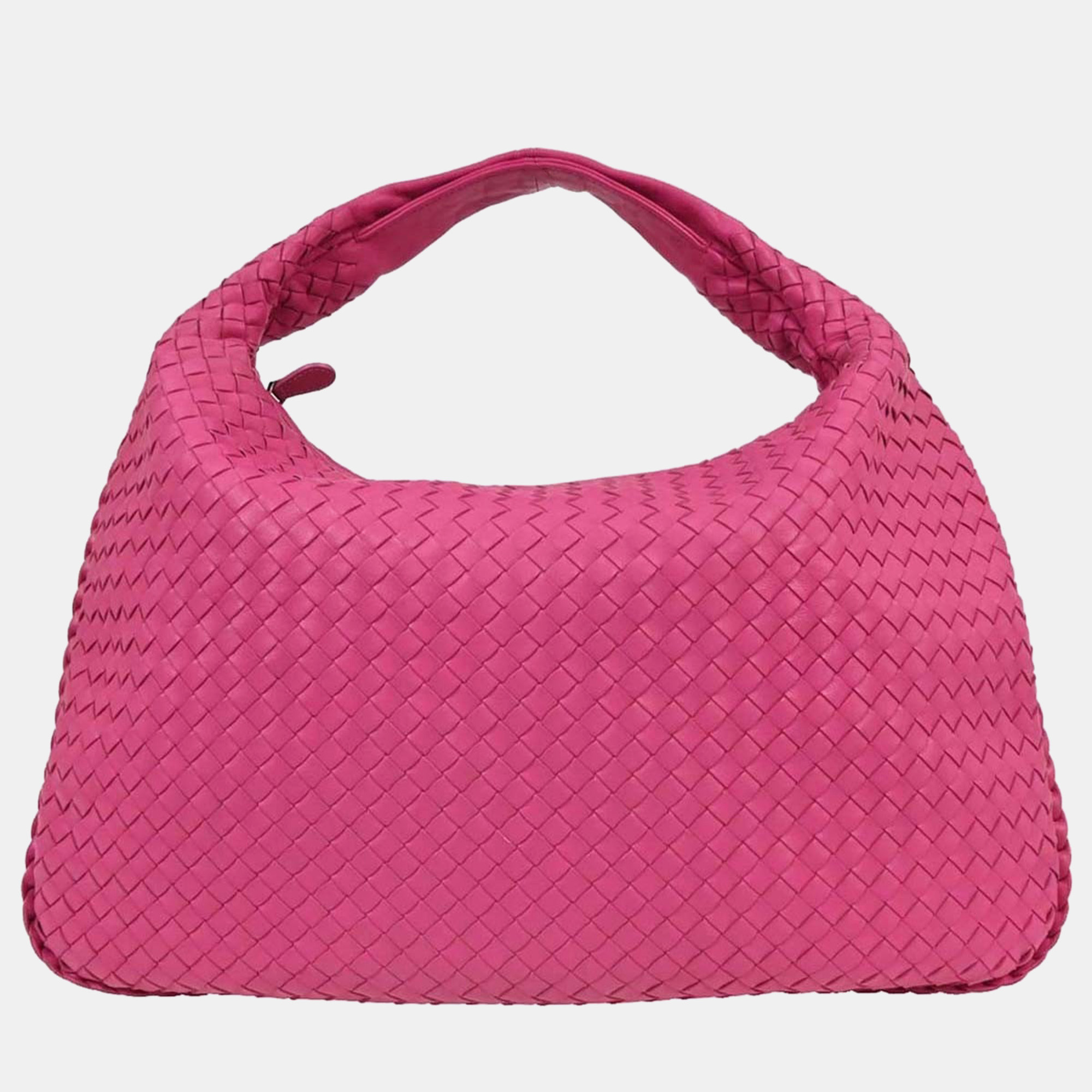 

Bottega Veneta Pink Intrecciato Hobo Handbag