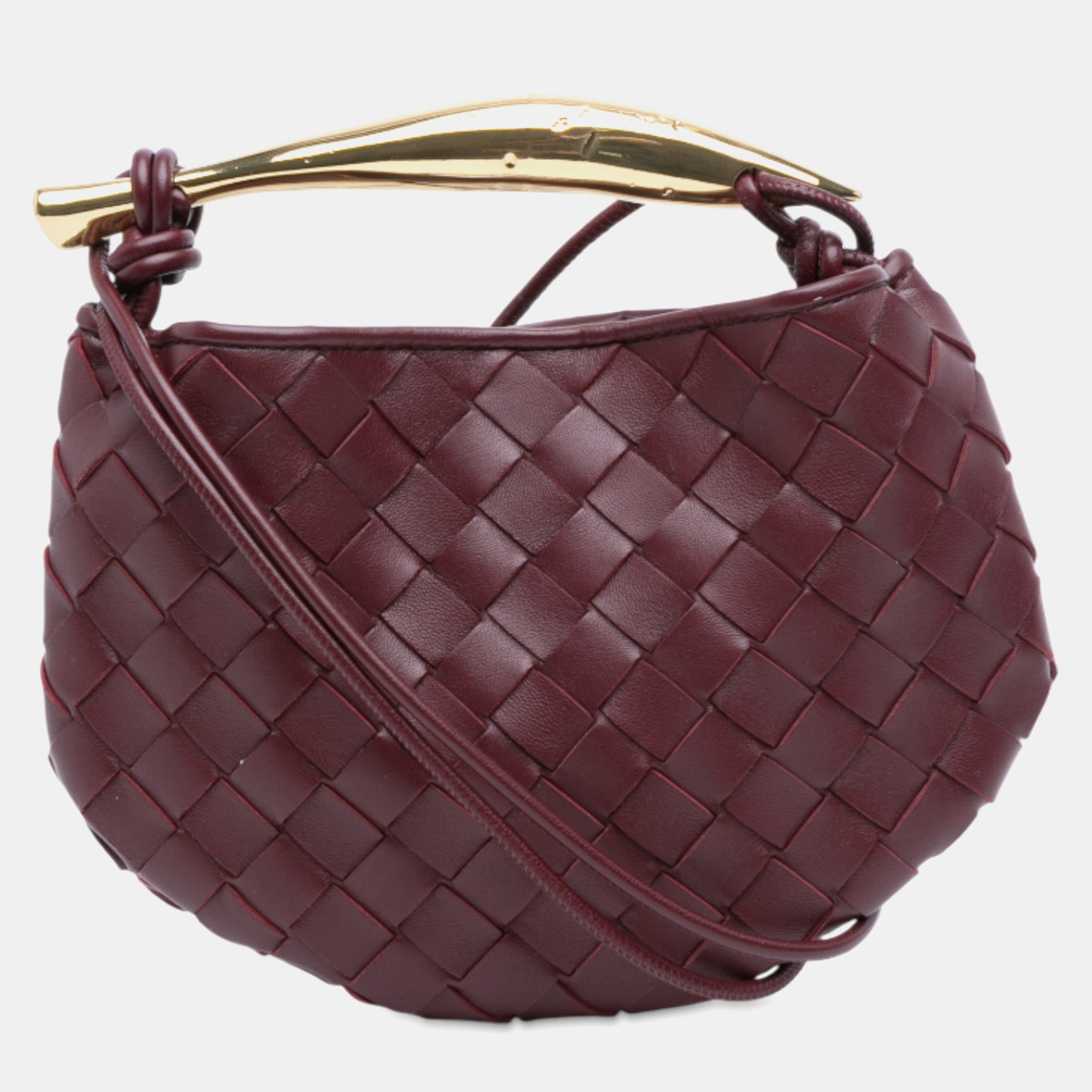 

Bottega Veneta Red Baby Lambskin Intrecciato Sardine Satchel
