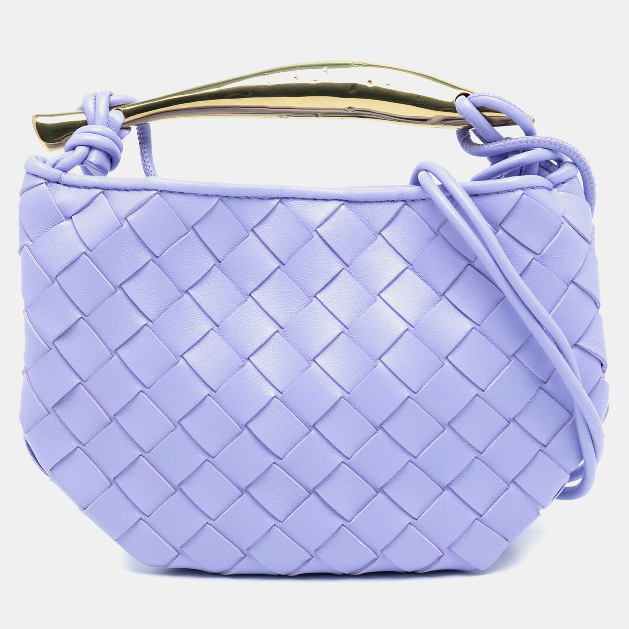 

Bottega Veneta Purple Baby Lambskin Intrecciato Sardine Bag