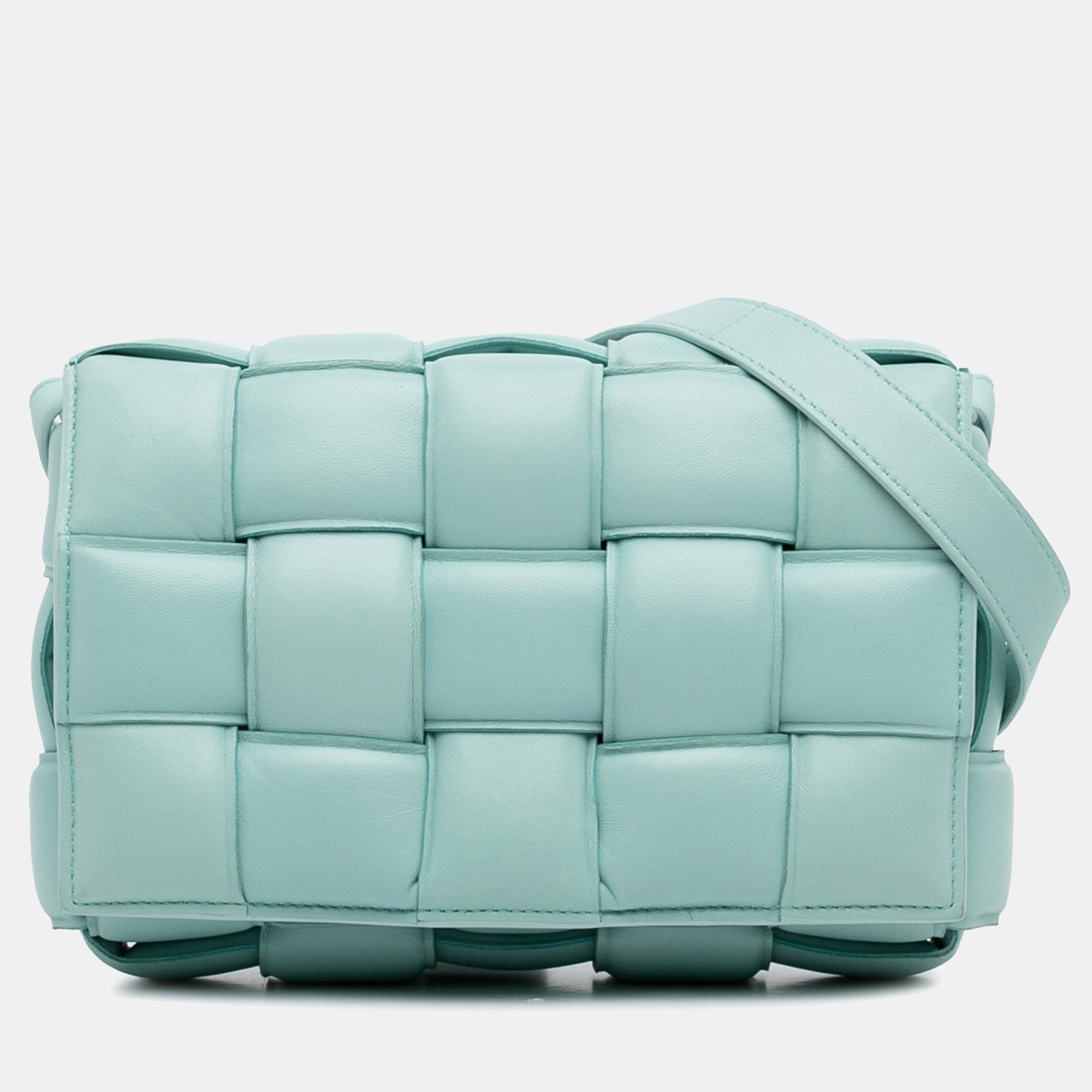 

Bottega Veneta Blue Nappa Intrecciato Padded Cassette Crossbody