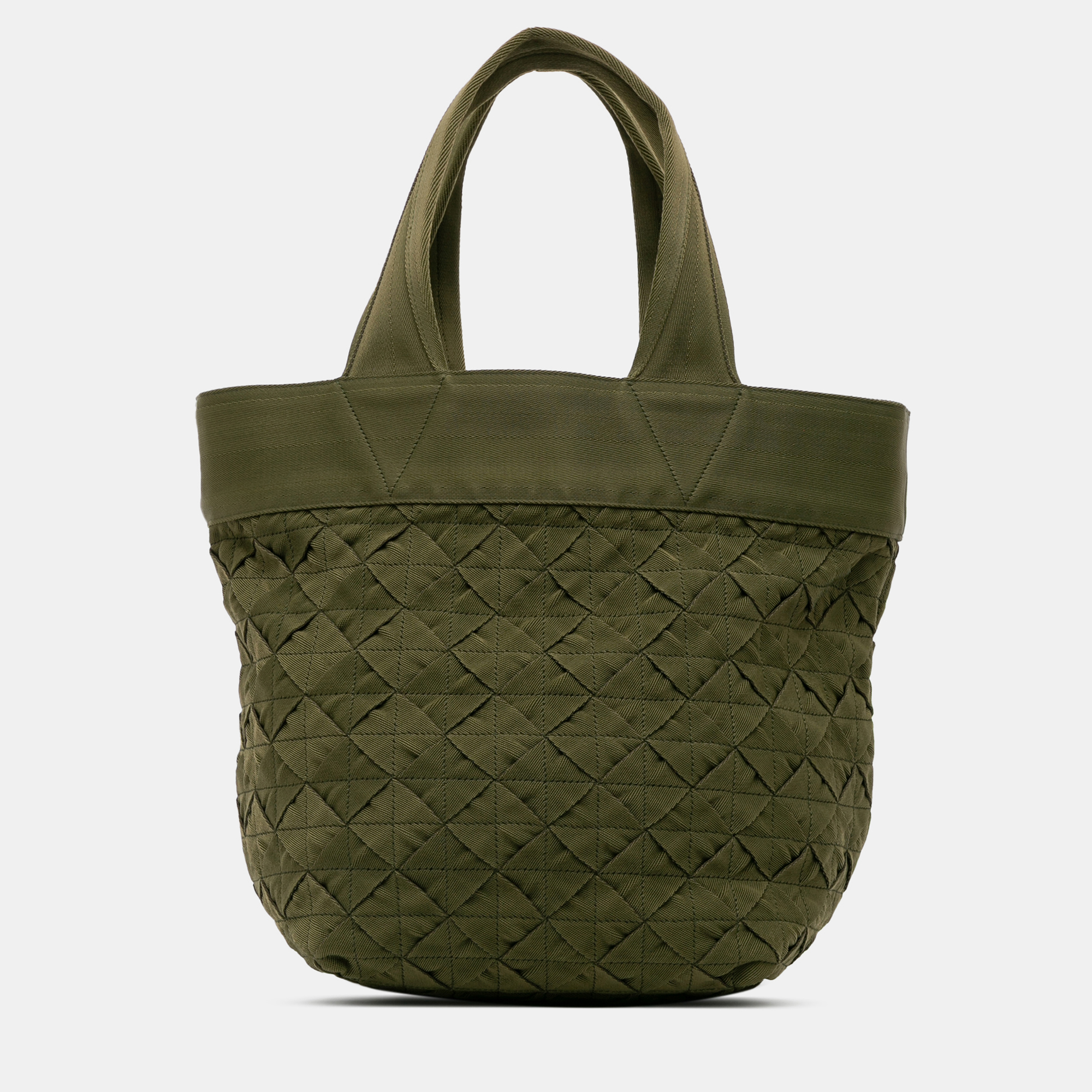 

Bottega Veneta Green Canvas Intrecciato Tote