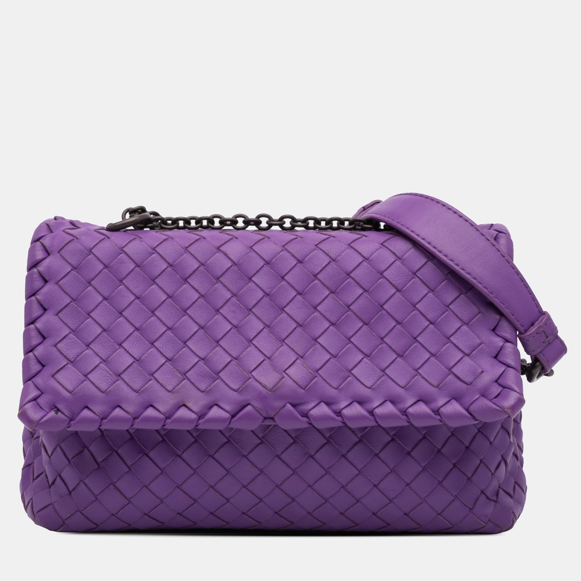 

Bottega Veneta Purple Baby Nappa Intrecciato Olimpia Crossbody