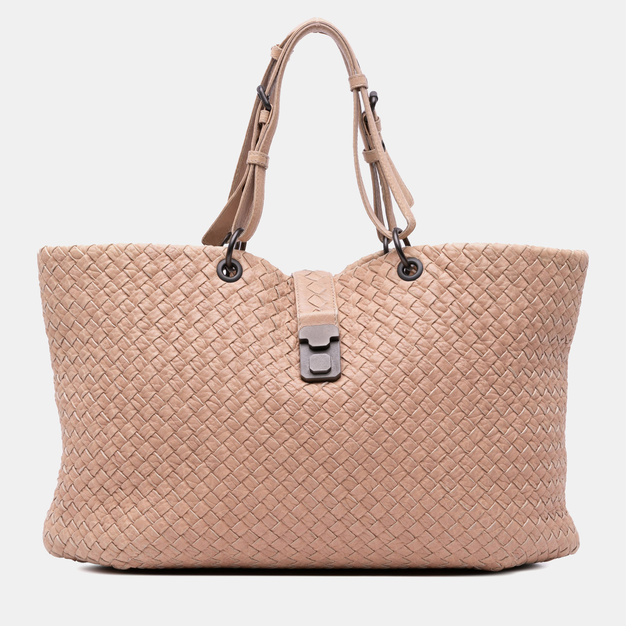 

Bottega Veneta Brown Large Nappa Intrecciato Capri Tote