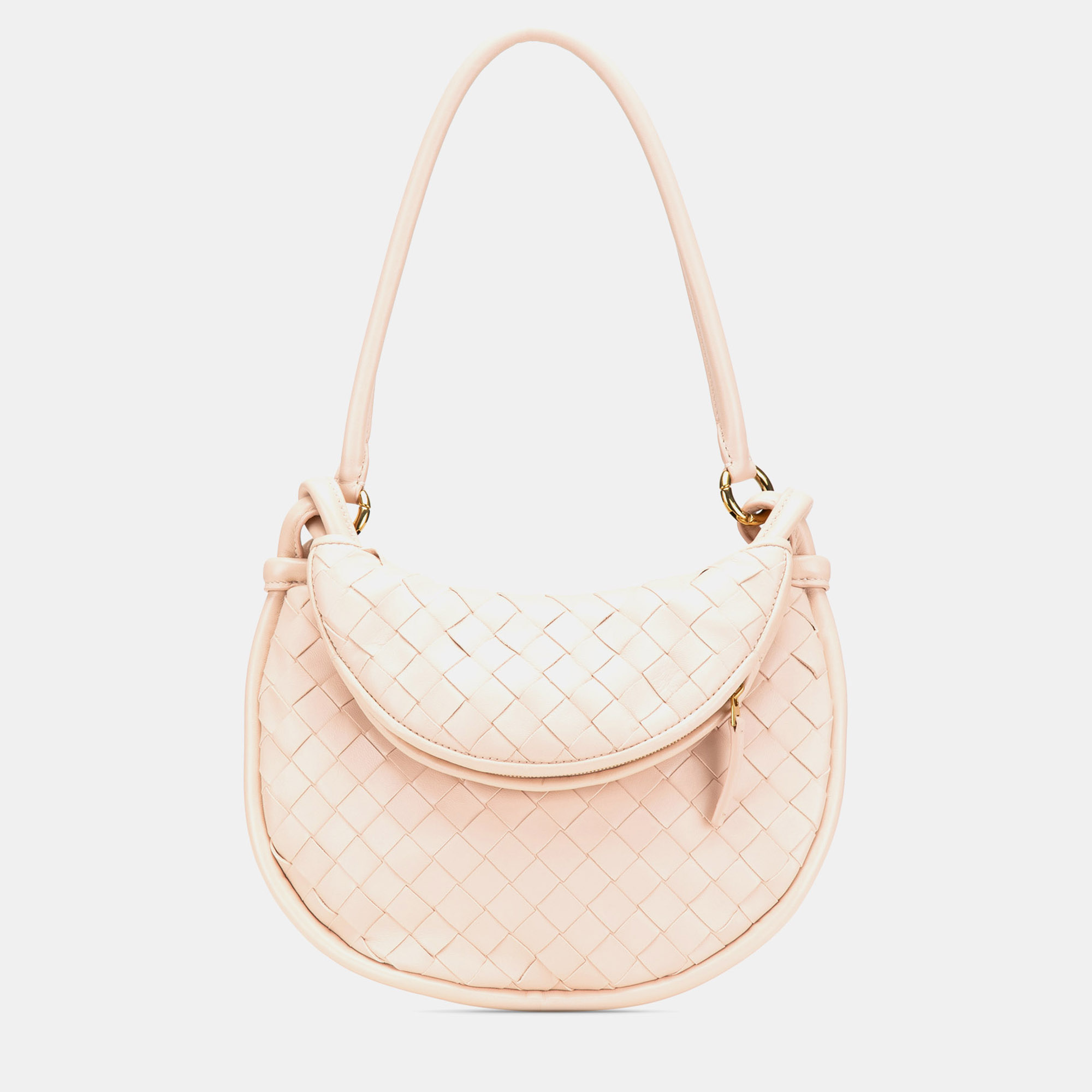 

Bottega Veneta Pink Small Nappa Intrecciato Gemelli Hobo
