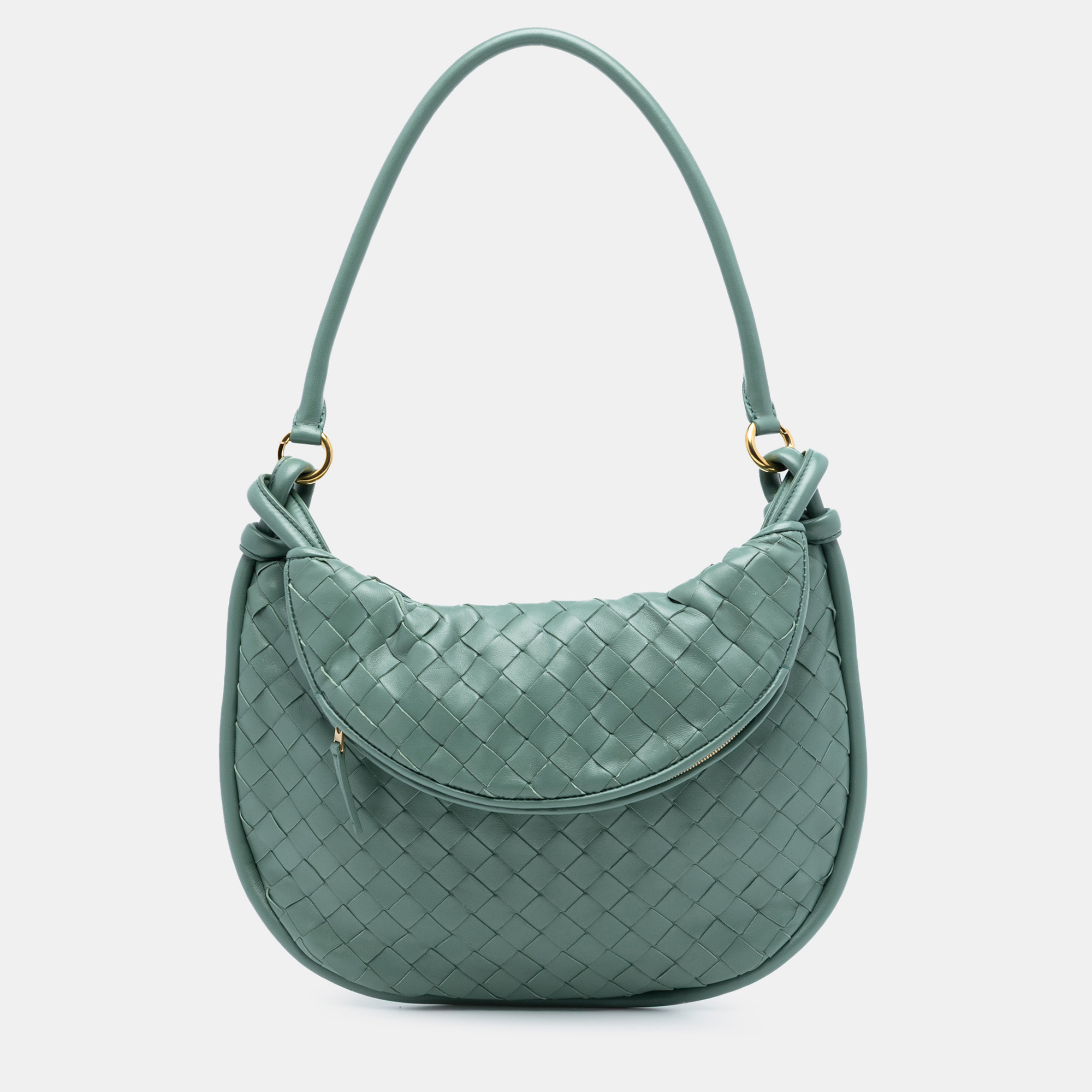 

Bottega Veneta Green Medium Nappa Intrecciato Gemelli Hobo