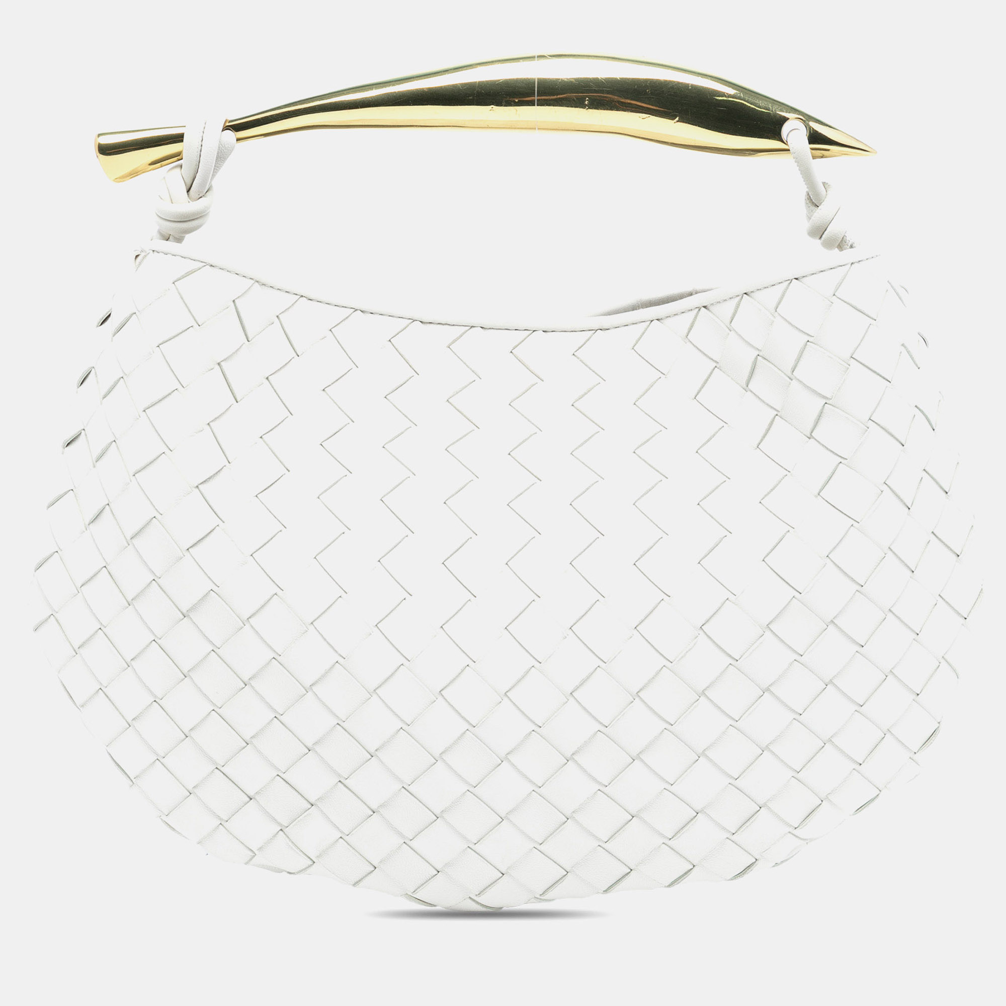

Bottega Veneta White Lambskin Intrecciato Sardine