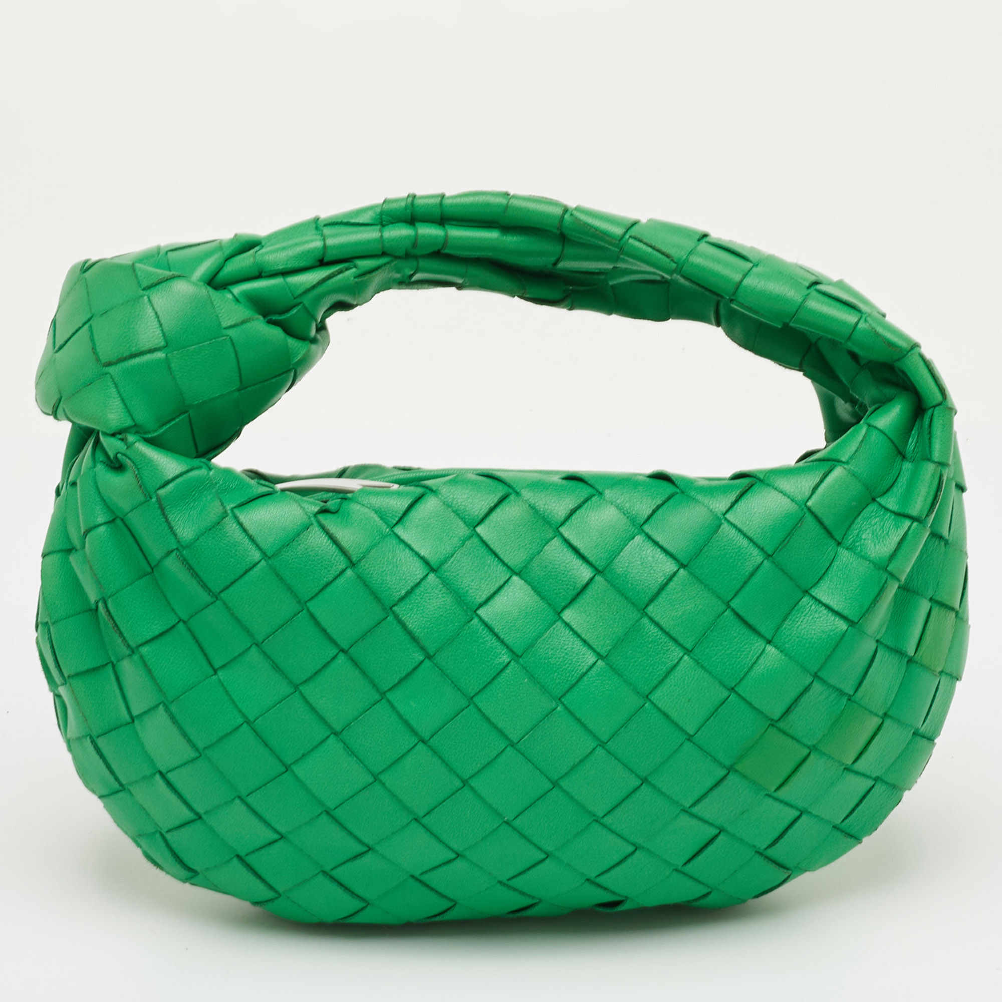

Bottega Veneta Jodie Mini Green Intrecciato Leather Hobo
