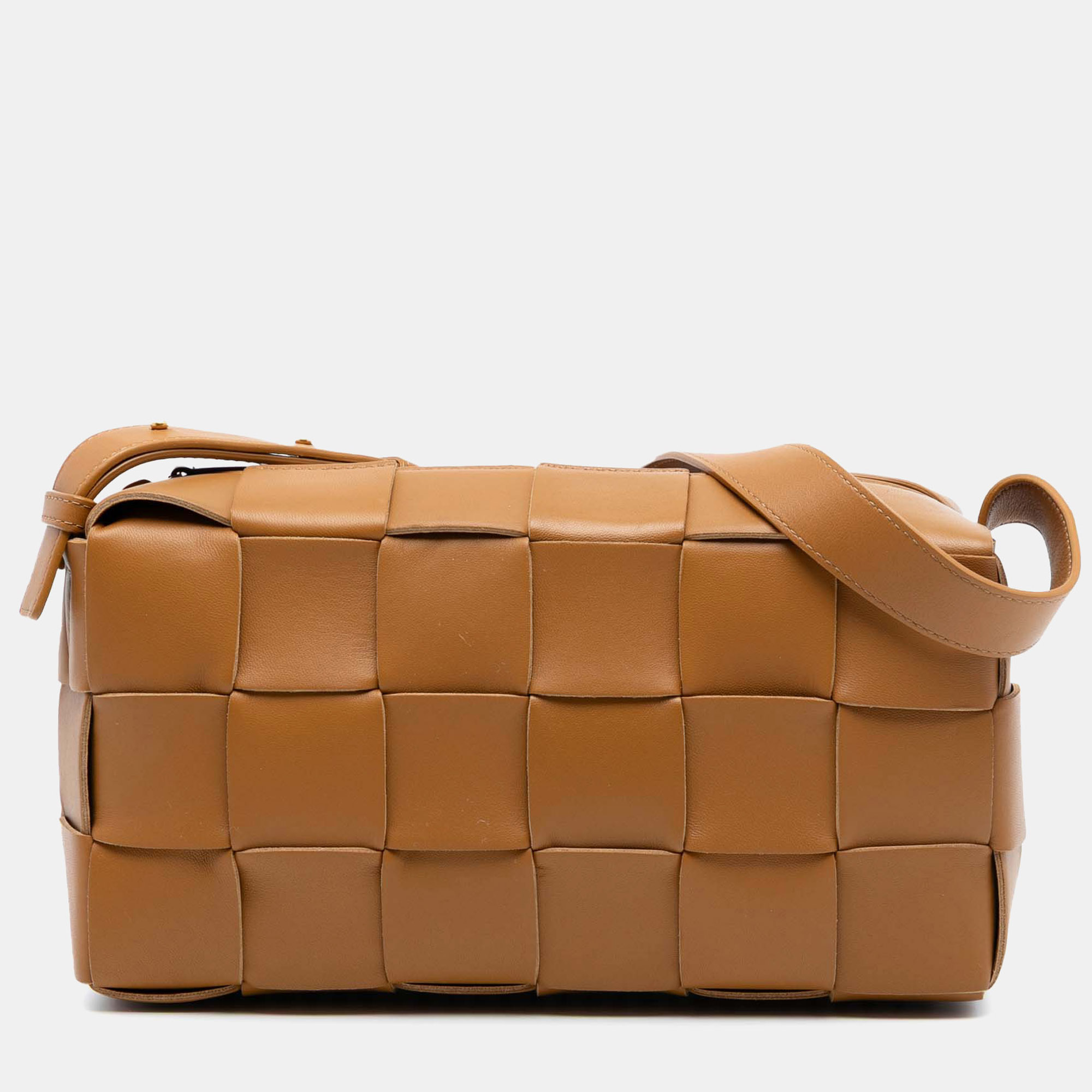 

Bottega Veneta Brown Nappa Intrecciato Brick Cassette