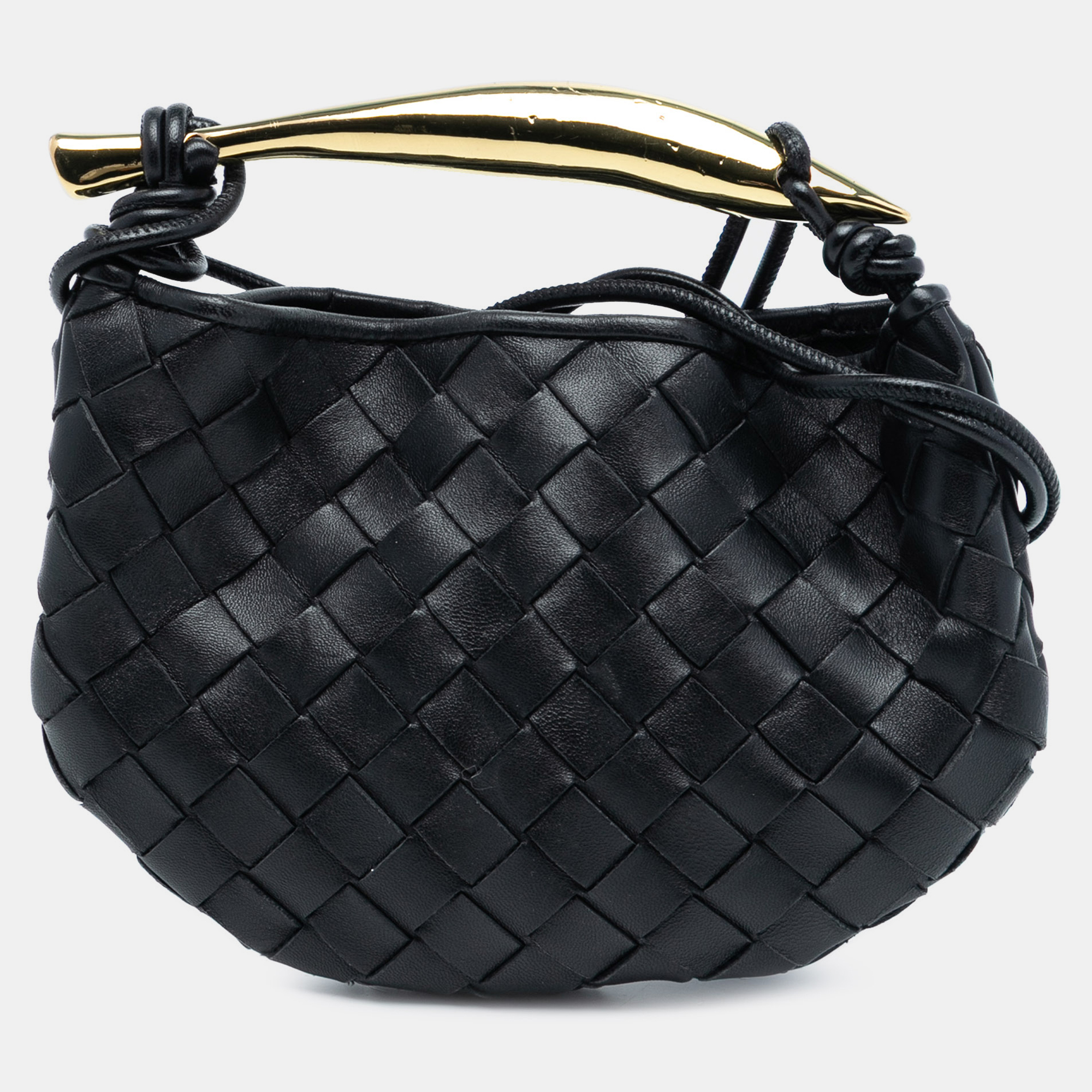 

Bottega Veneta Black Baby Lambskin Intrecciato Sardine