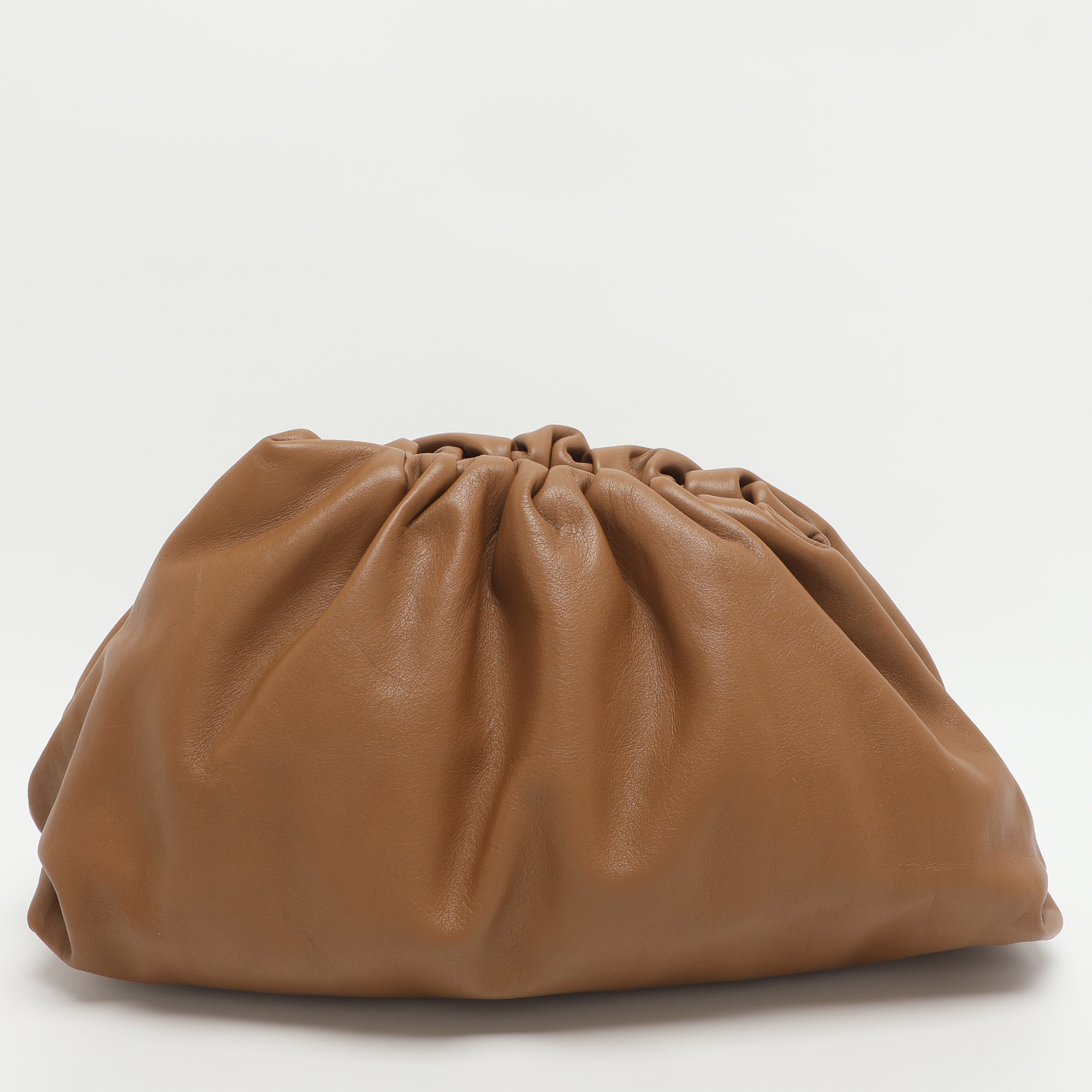 

Bottega Veneta The Pouch Brown Leather Clutch