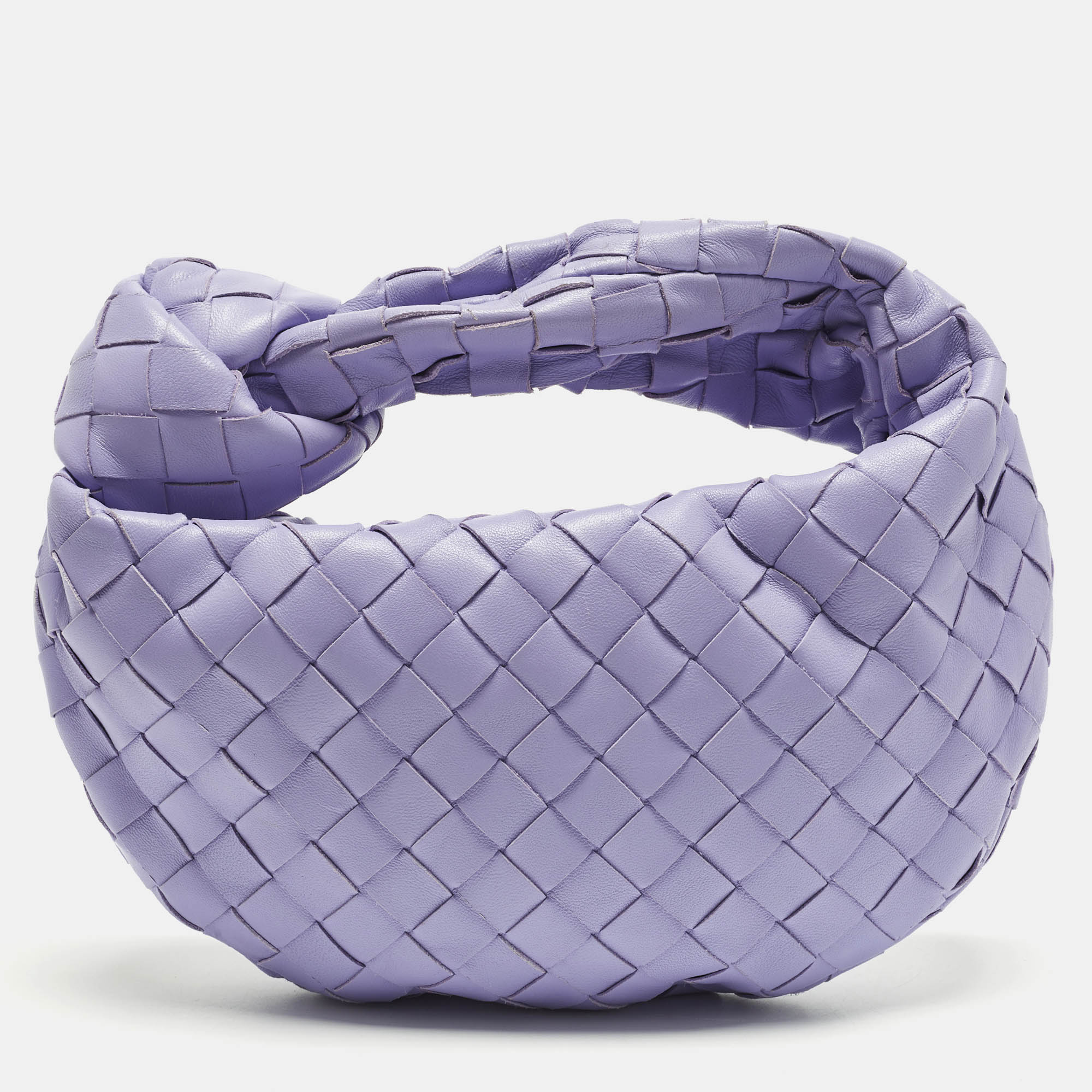 

Bottega Veneta Jodie Mini Lilac Intrecciato Leather Hobo, Purple