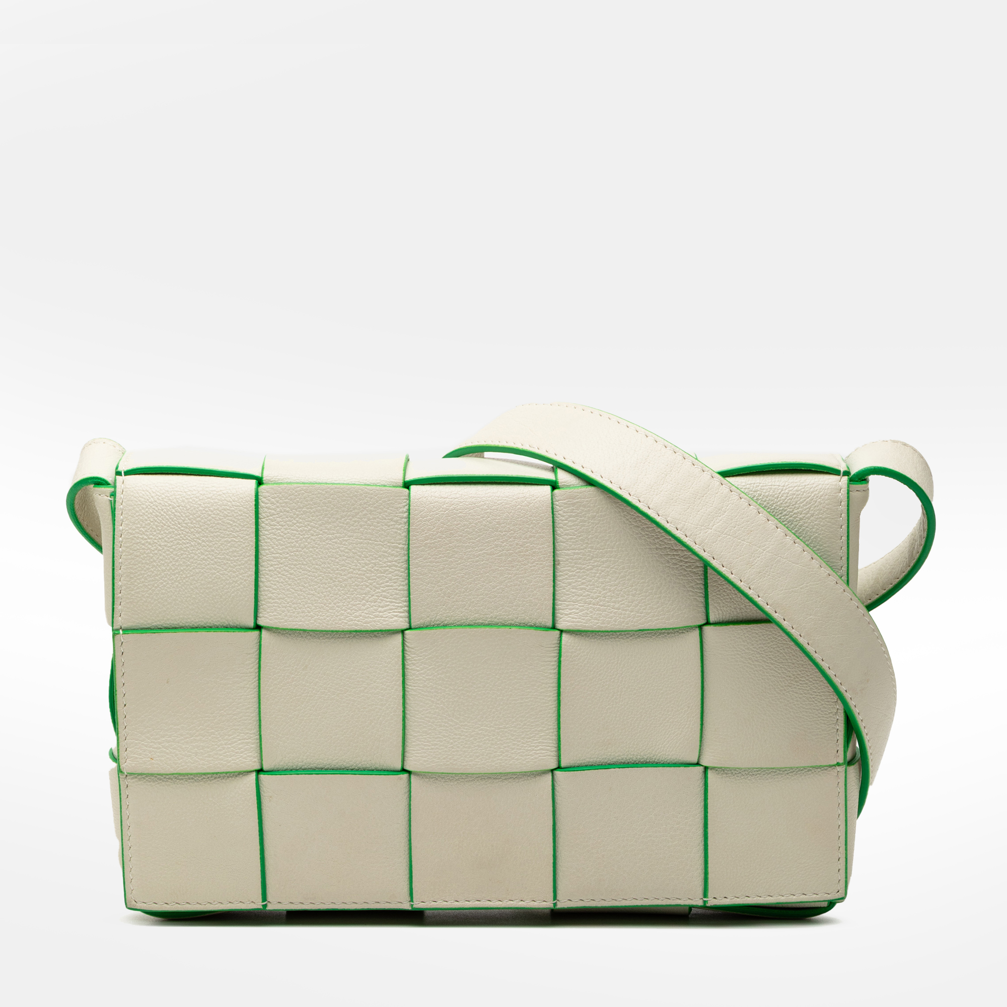 

Bottega Veneta White Nappa Intrecciato Cassette Crossbody