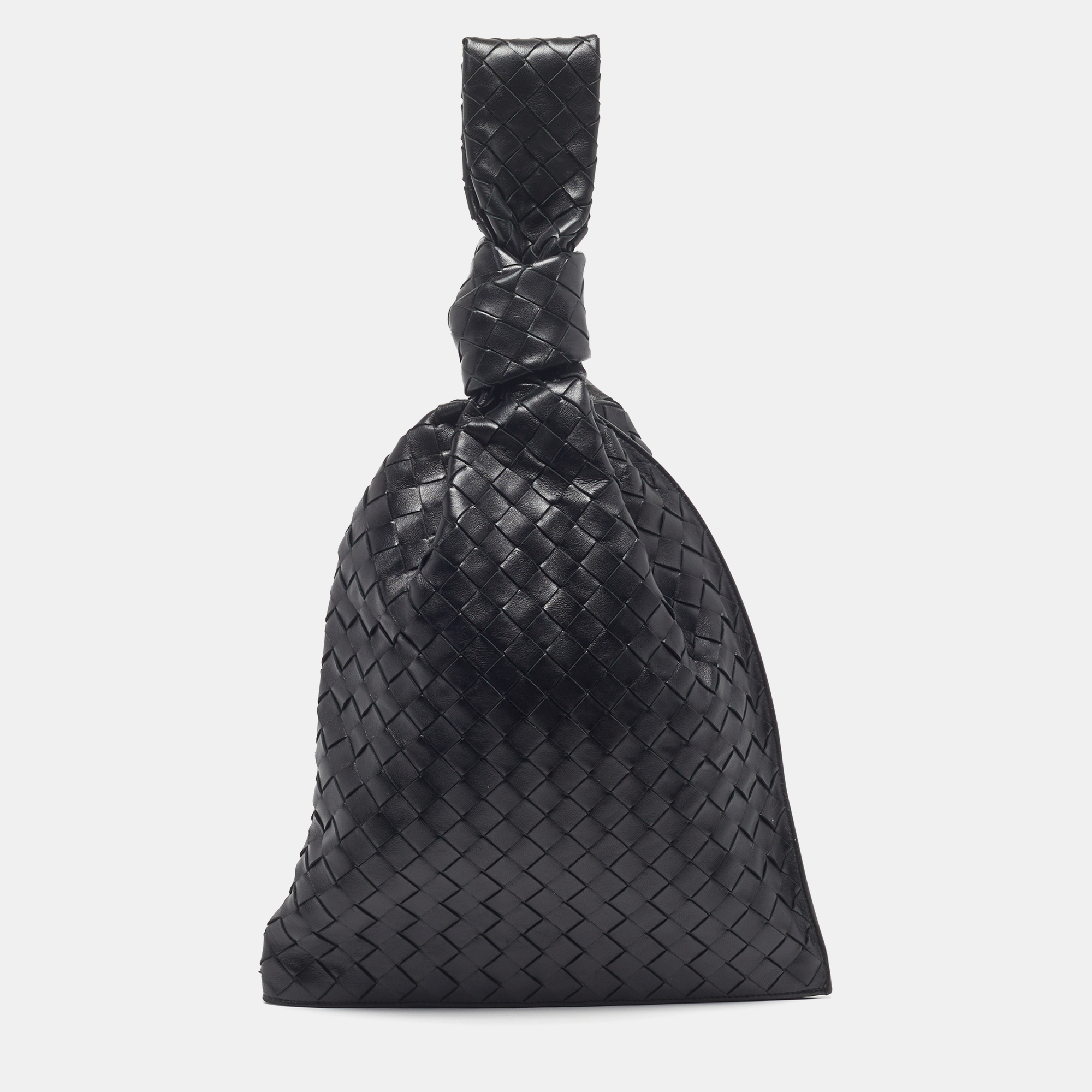 

Bottega Veneta BV Twist Black Intrecciato Leather Clutch