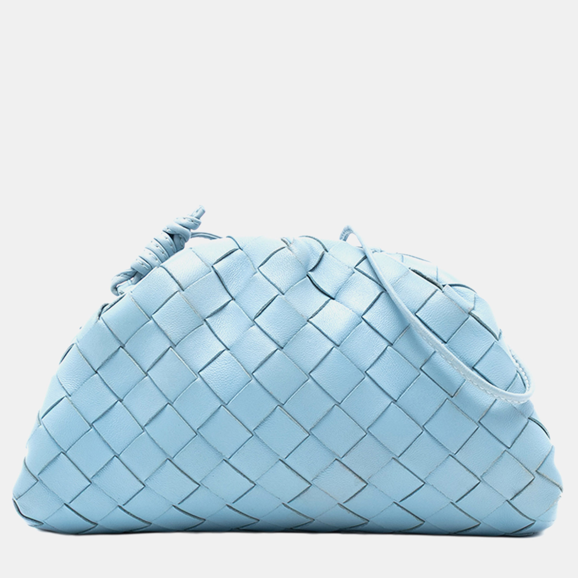 

Bottega Veneta Blue Nappa Intrecciato The Mini Pouch Crossbody