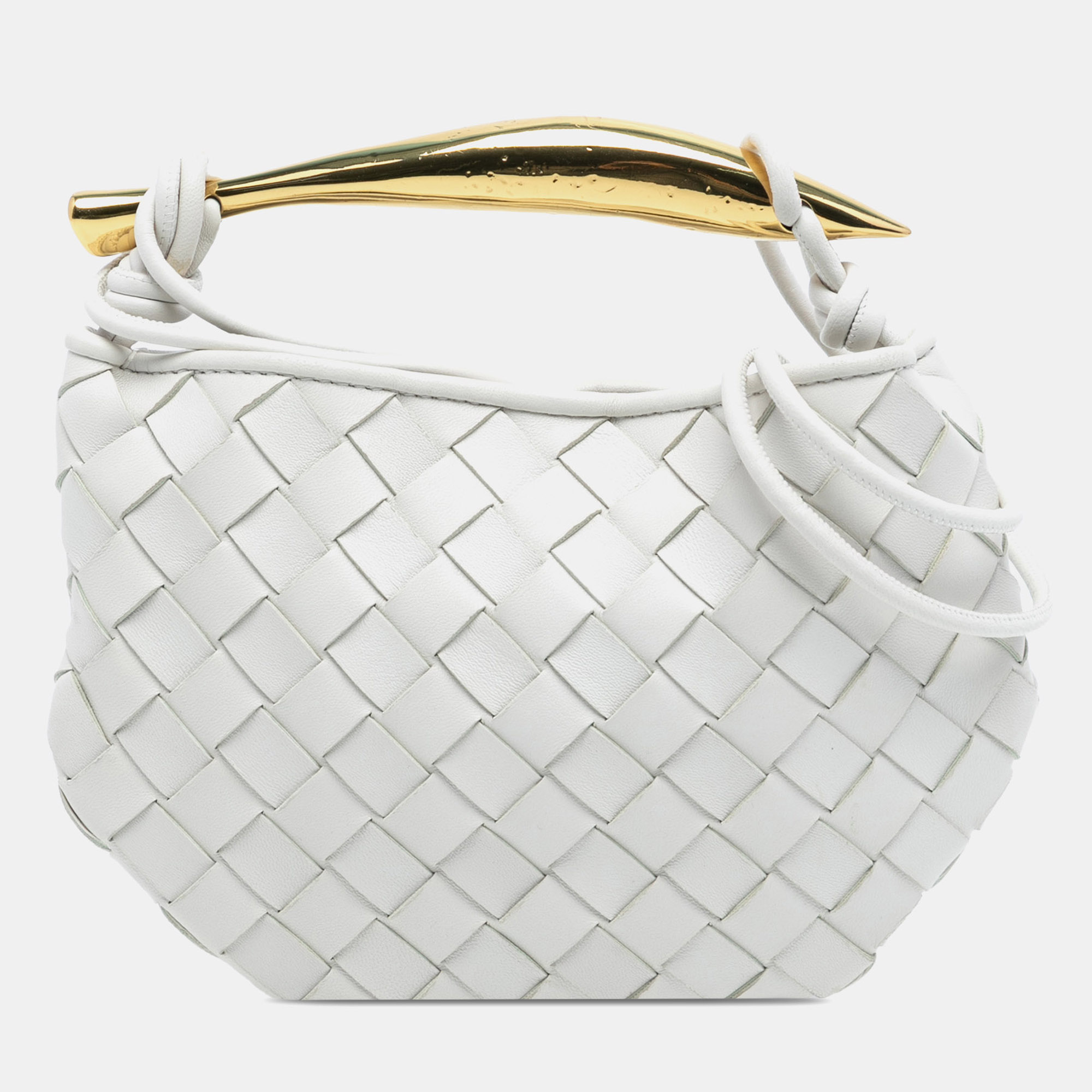 

Bottega Veneta White Baby Lambskin Intrecciato Sardine