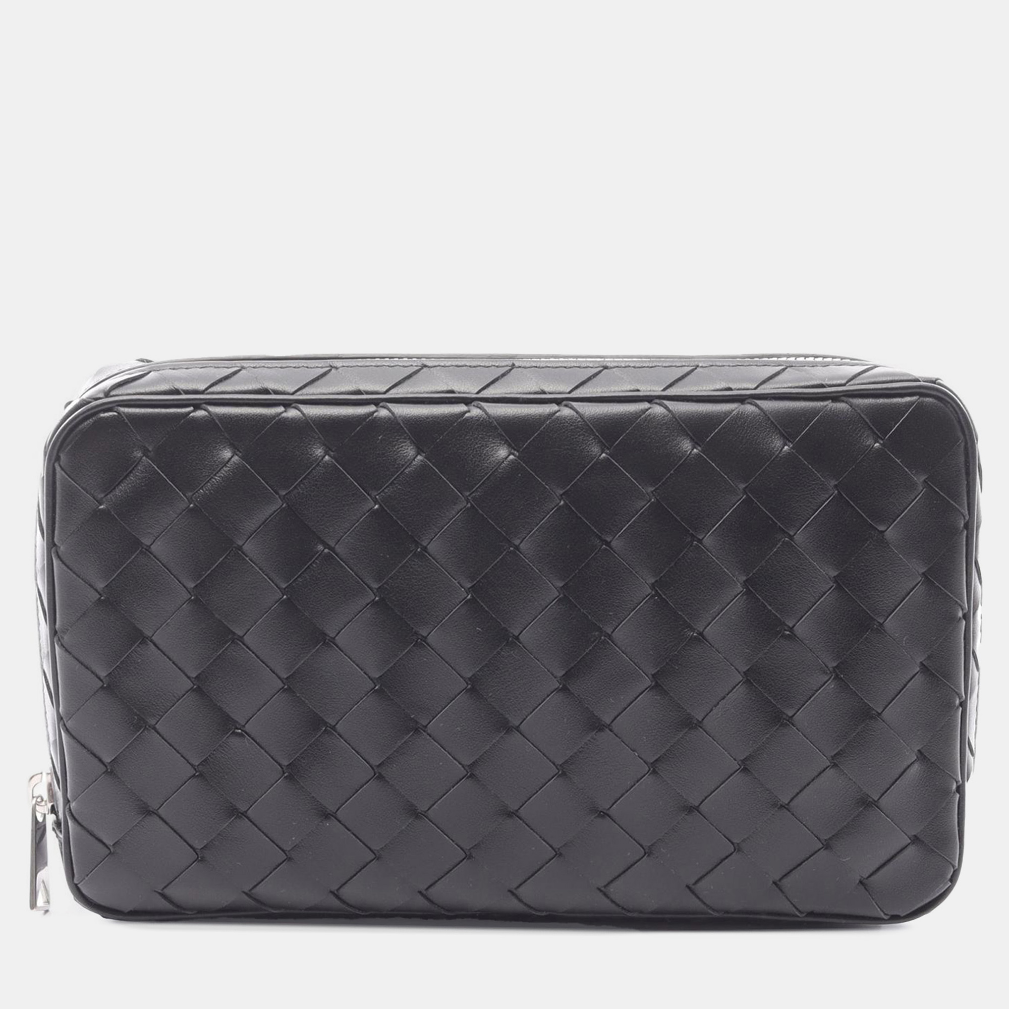 

Bottega Veneta Black Medium Leather Intrecciato Organizer