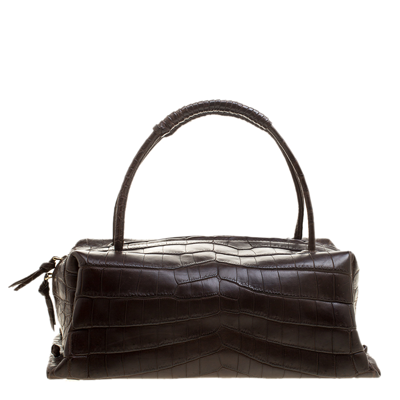 croc satchel bag