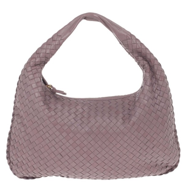 مملوكة مسبقًا Bottega Veneta Purple Leather Intrecciato Hobo