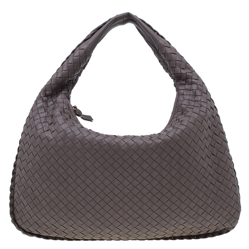 Pre Owned Bottega Veneta Brown Intrecciato Nappa Hobo