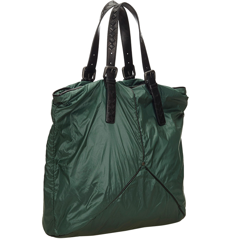 

Bottega Veneta Green Nylon Shoulder Bag