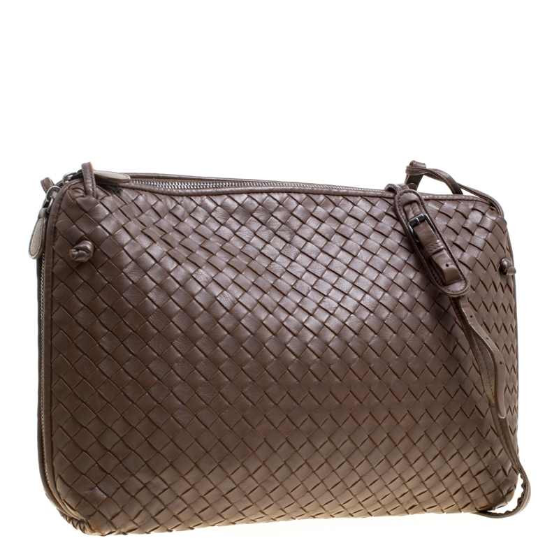 Bottega Veneta Intrecciato Nodini Bag - Brown Shoulder Bags, Handbags -  BOT218398