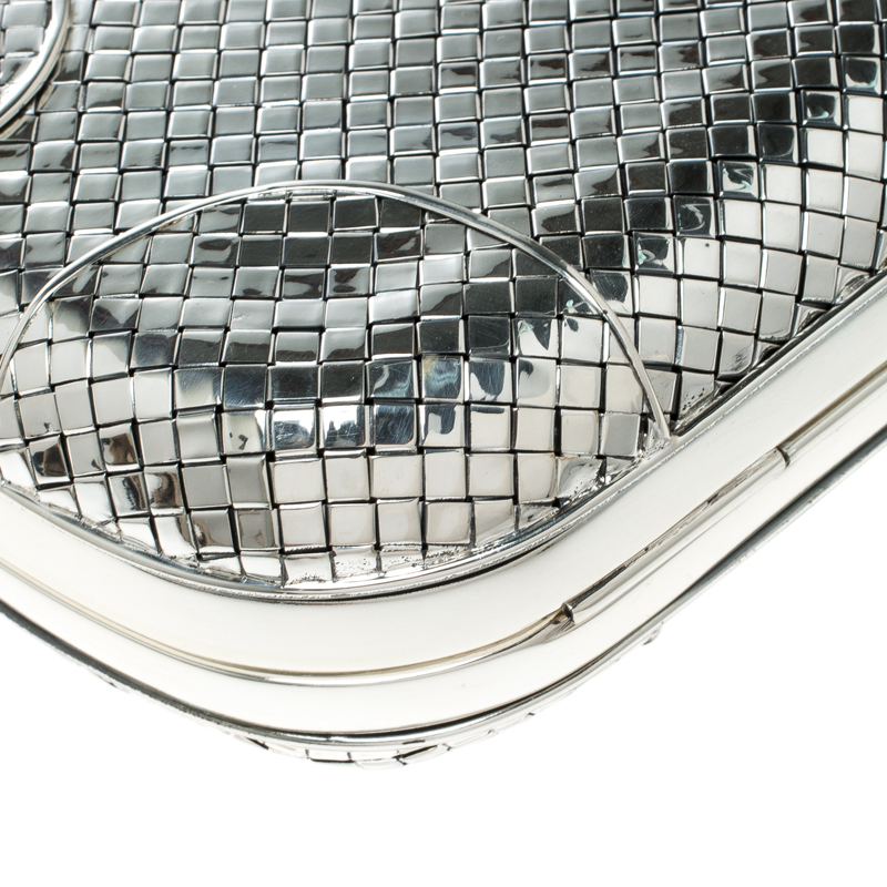 Bottega Veneta 50th Anniversary Limited Edition The Knot Sterling Silver  Clutch For Sale at 1stDibs