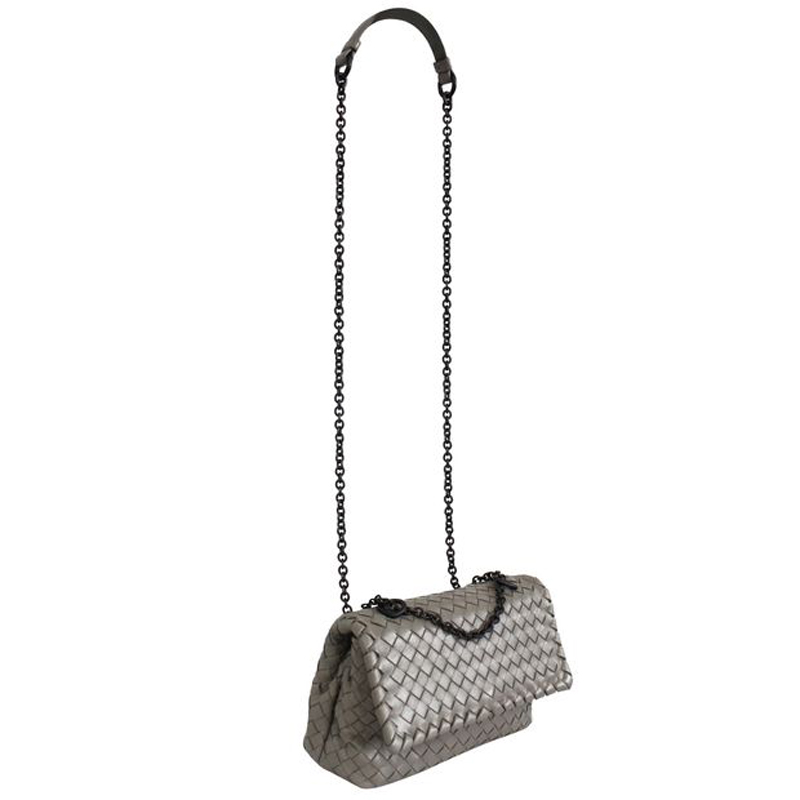 

Bottega Veneta Grey Intrecciato Leather  Bag