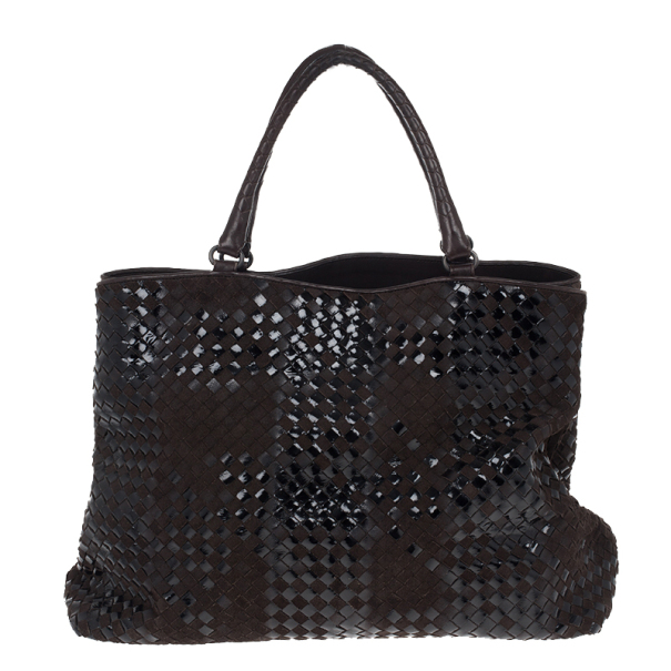 Pre Owned Bottega Veneta Brown Liquid Intrecciato Tote