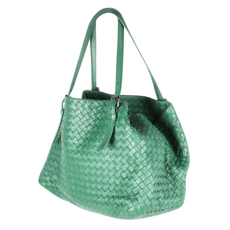 

Bottega Veneta Green Intrecciato Leather Bag