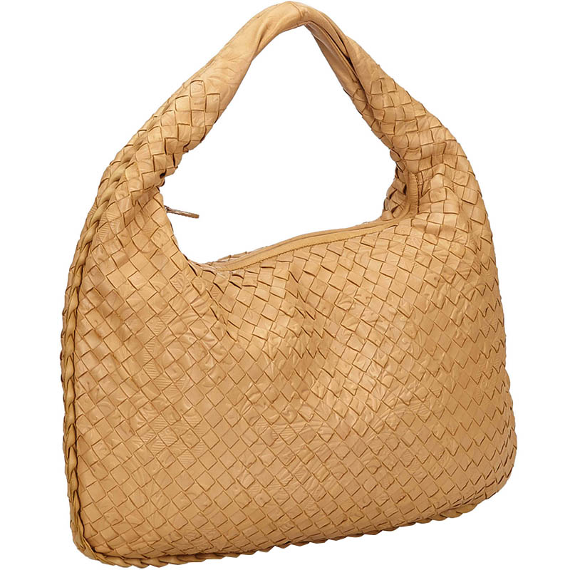 

Bottega Veneta Brown Intrecciato Leather Hobo Bag