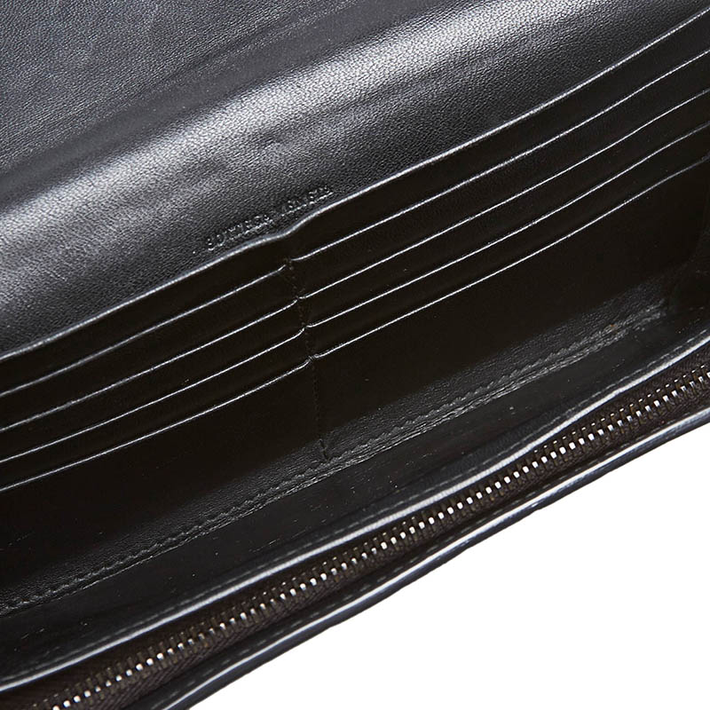 

Bottega Veneta Black Intrecciato Leather Continental Wallet
