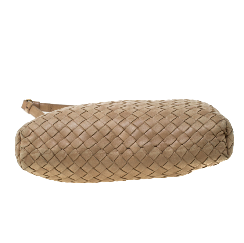 Bottega Veneta Beige Intrecciato Leather Crossbody Bag