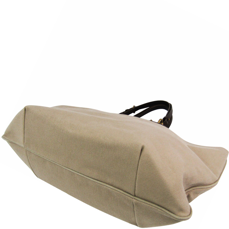 

Bottega Veneta Beige Canvas Leather Tote