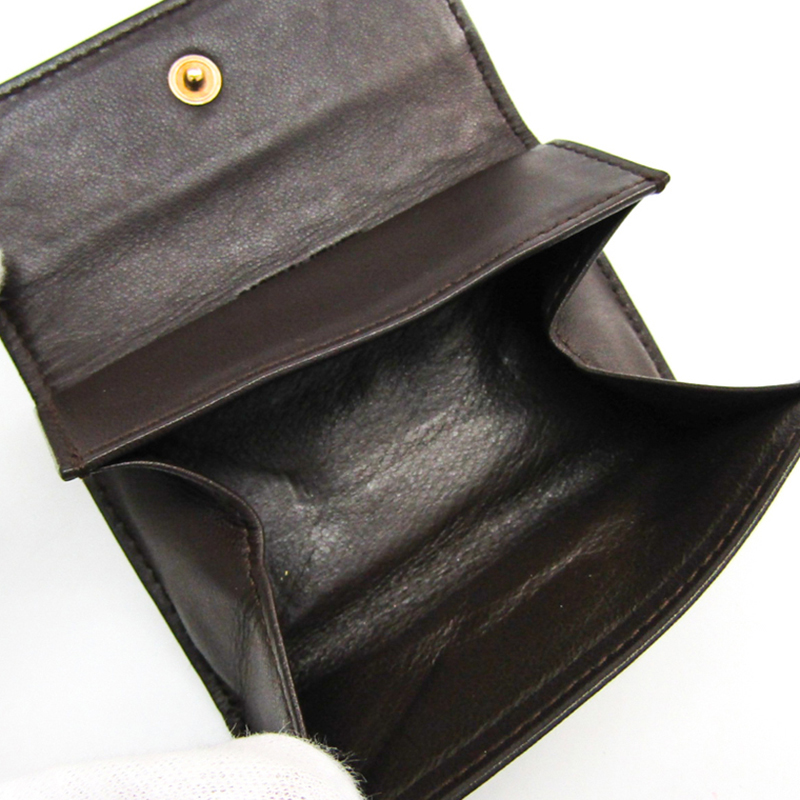 

Bottega Veneta Dark Brown Intrecciato Leather Wallet