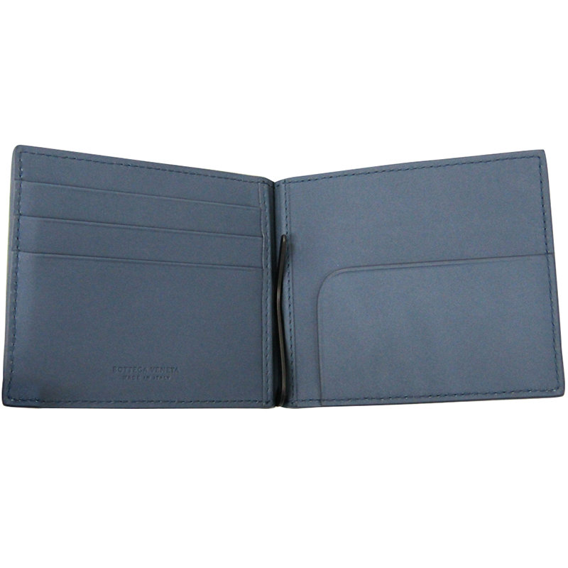 

Bottega Veneta Dark Gray Intrecciato Leather Wallet, Grey