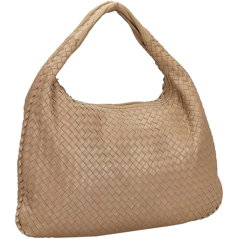 

Bottega Veneta Brown Intrecciato Leather Hobo Bag
