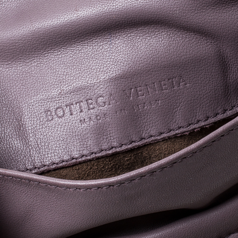 Bottega Veneta Light Purple Intrecciato Small Chain Crossbody Bag