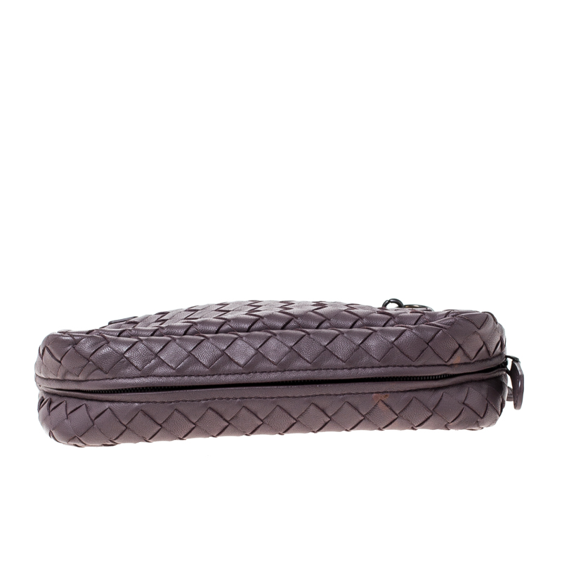 Bottega Veneta Light Purple Intrecciato Small Chain Crossbody Bag