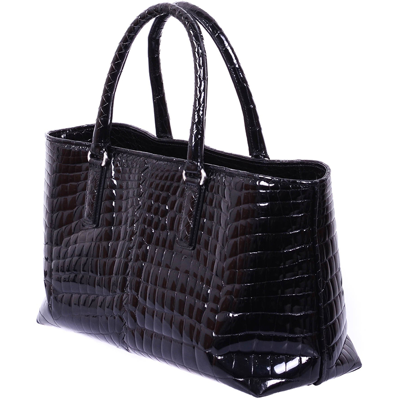 

Bottega Veneta Black Crocodile Fume Fenice