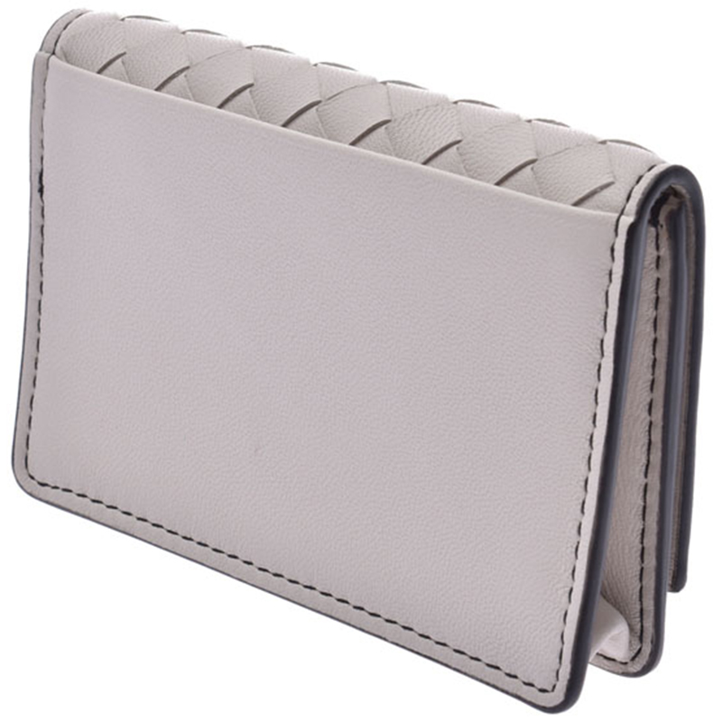 

Bottega Veneta White Intrecciato Leather Card Case
